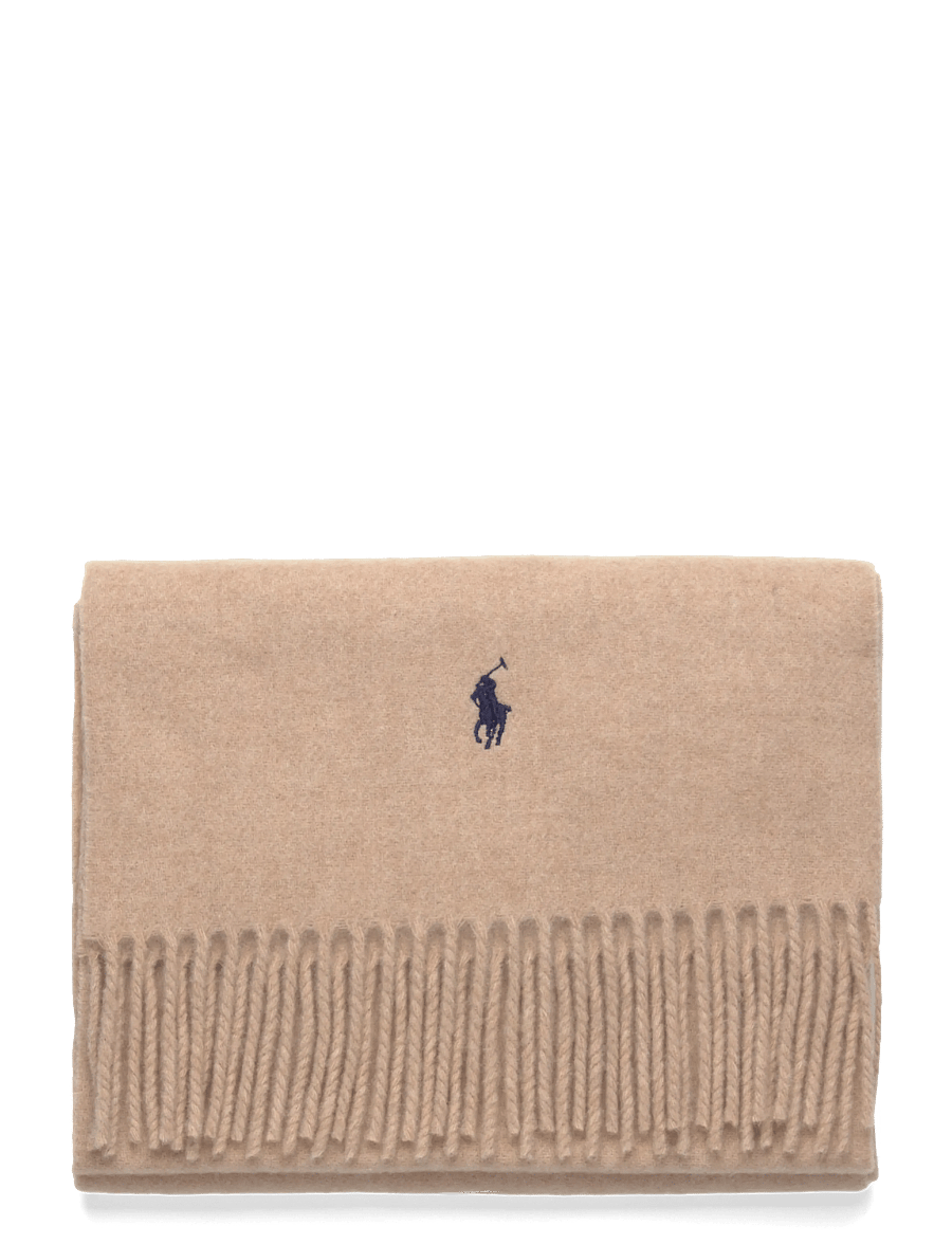 Polo Ralph Lauren - Fringe-Trim Wool Scarf - everyday style - beige - 1