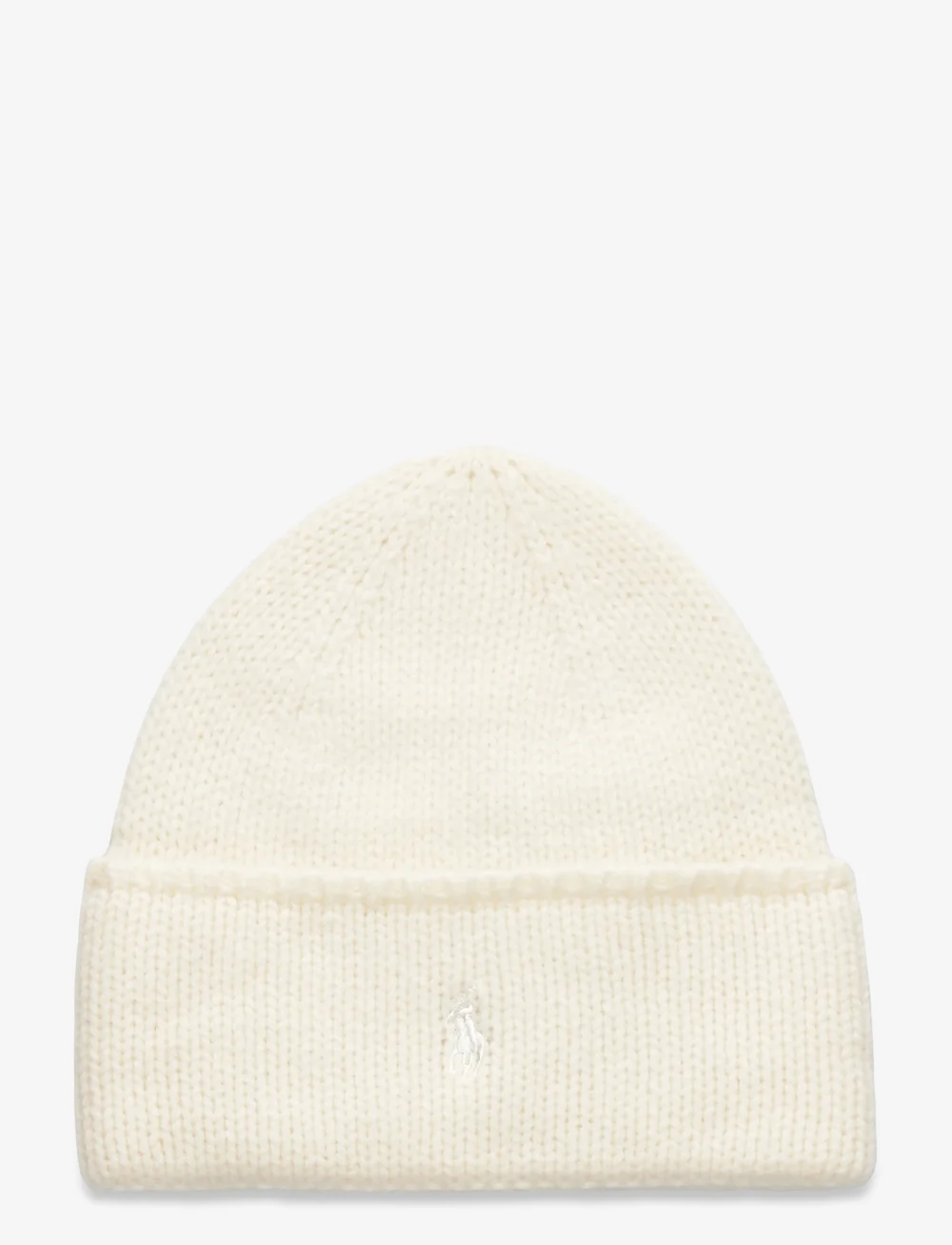 Polo Ralph Lauren - Knit Merino Wool Beanie - mössor - cream - 0