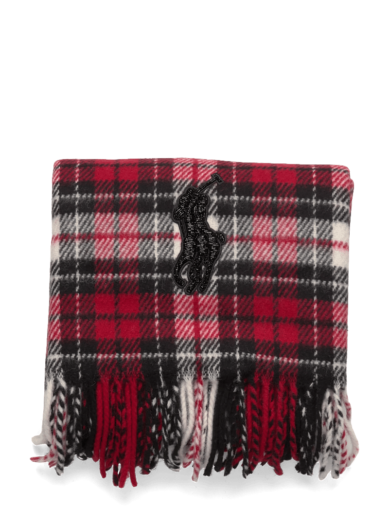 Polo Ralph Lauren - Beaded Big Pony Plaid Wool Scarf - igapäevane stiil - red - 1