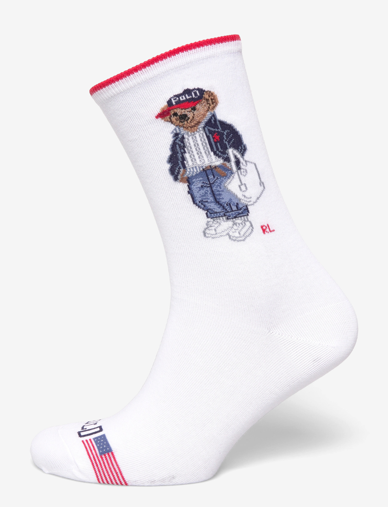 Polo Ralph Lauren - Polo Bear Crew Socks - vanliga strumpor - white - 0