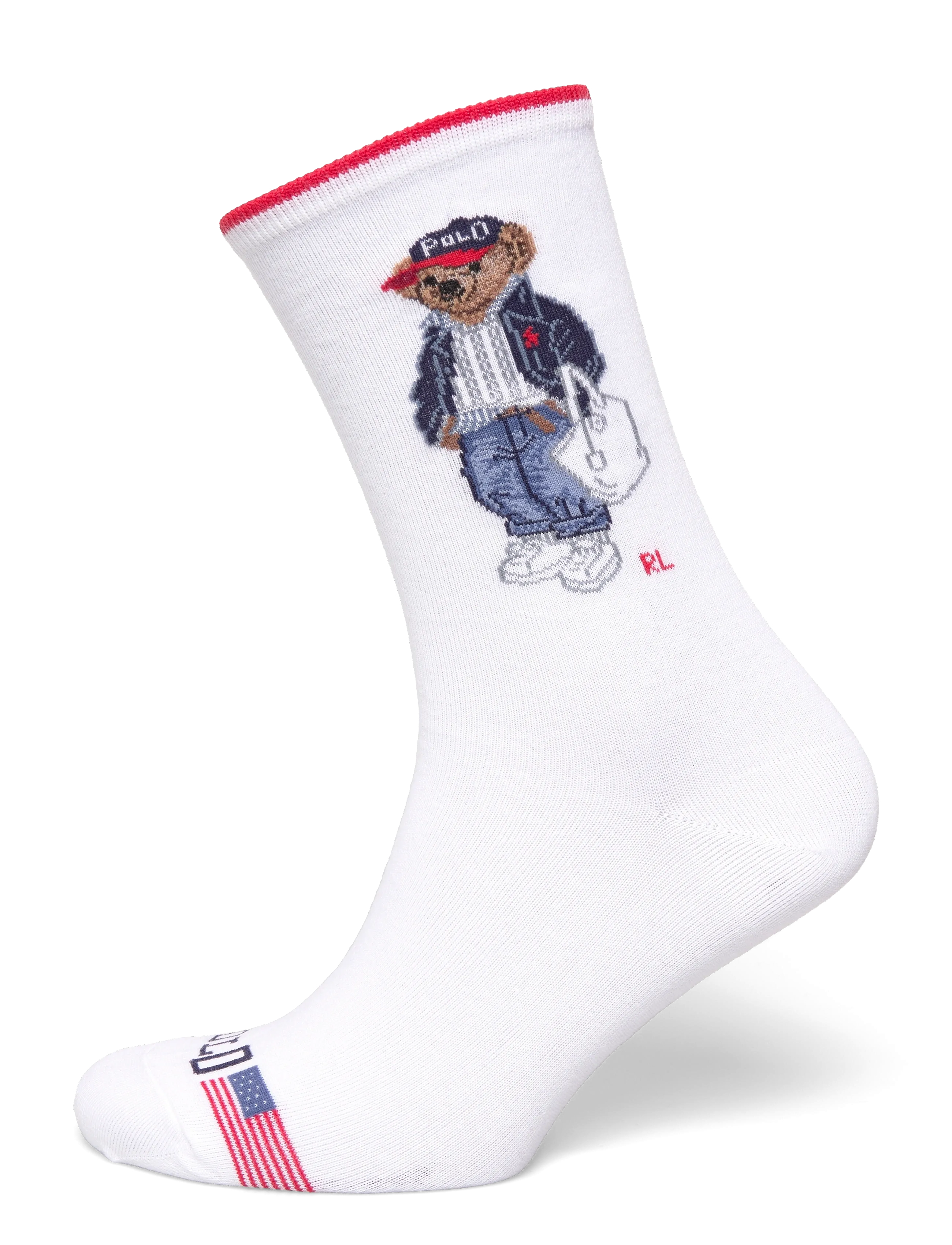 Polo Ralph Lauren BCI COTTON-SPRING BEAR-CRW-1PK - Almindelige strømper - WHITE / white
