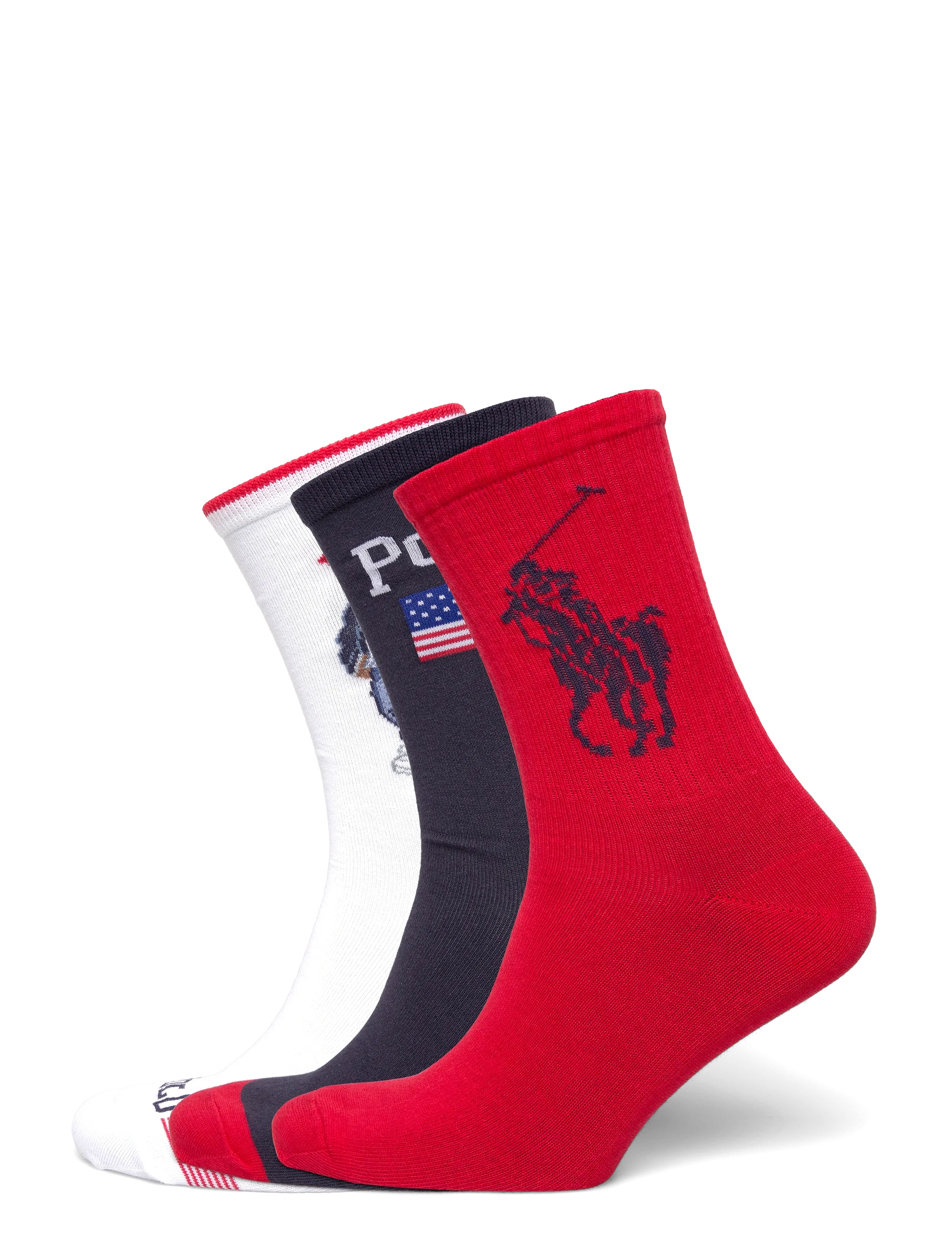 Polo Ralph Lauren BCI COTTON-PSPRNG GFT B-CRW-3PK - Almindelige strømper - ASSORTED / red