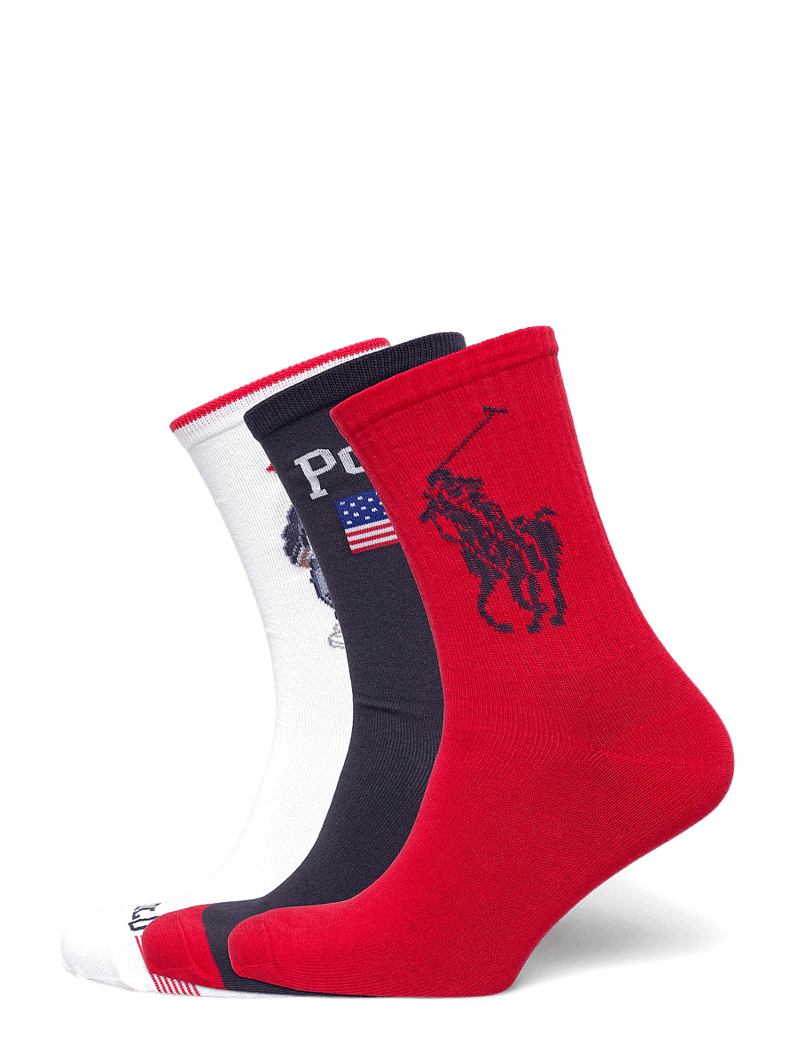 Polo Ralph Lauren - BCI COTTON-PSPRNG GFT B-CRW-3PK - regular socks - assorted - 0