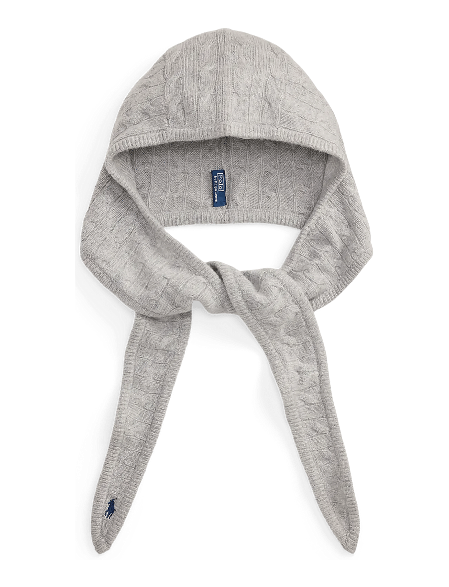 Polo Ralph Lauren - Cable-Knit Wool-Cashmere Wrap Snood - soft grey - 1