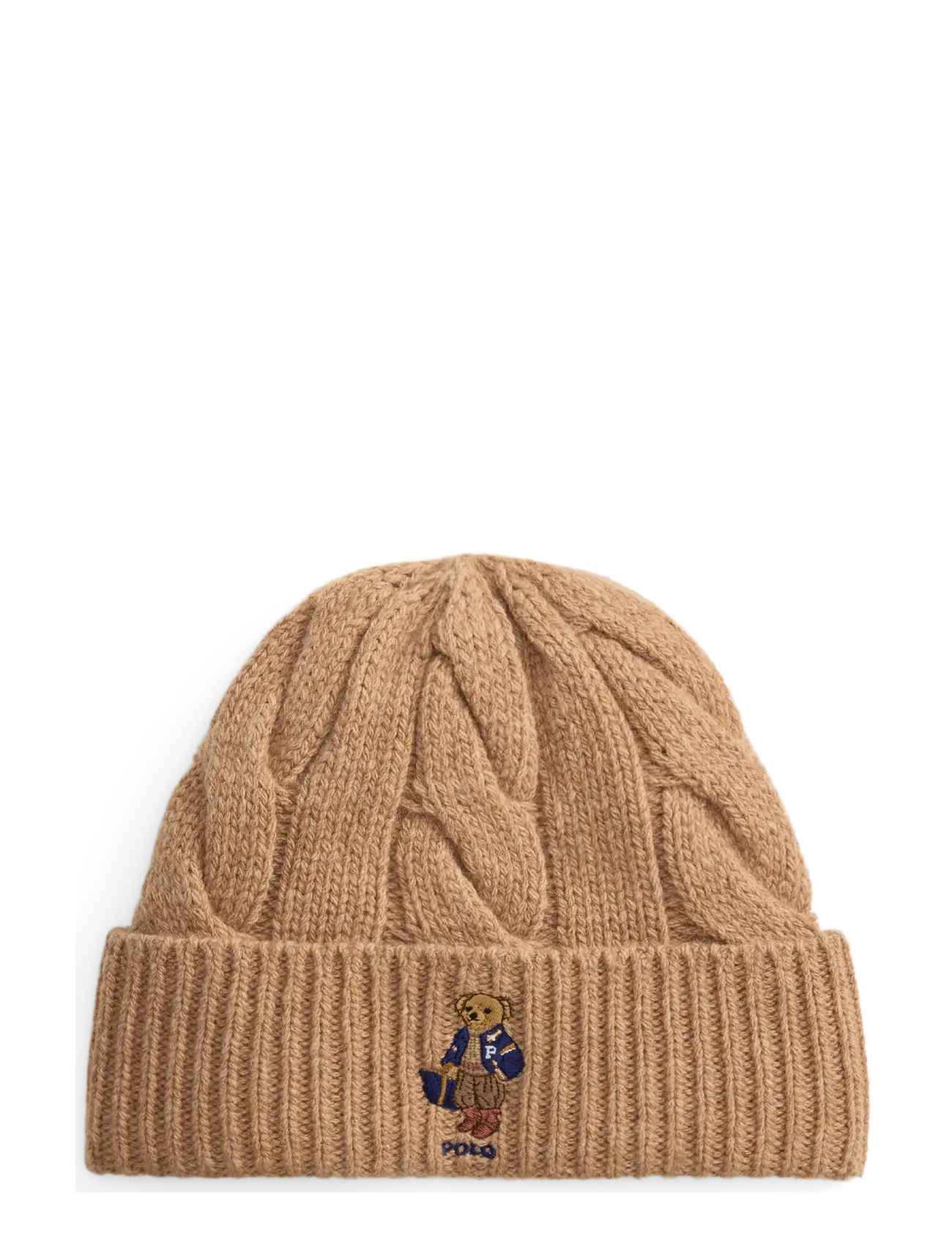 Polo Ralph Lauren WOOL BLEND-FA26 BEAR BEANIE - Polo Ralph Lauren - CLASSIC CAMEL / beige