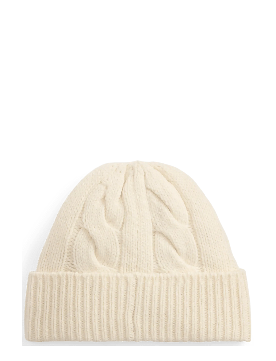 Polo Ralph Lauren - Polo Bear Cable Wool-Blend Beanie - mützen - cream - 1