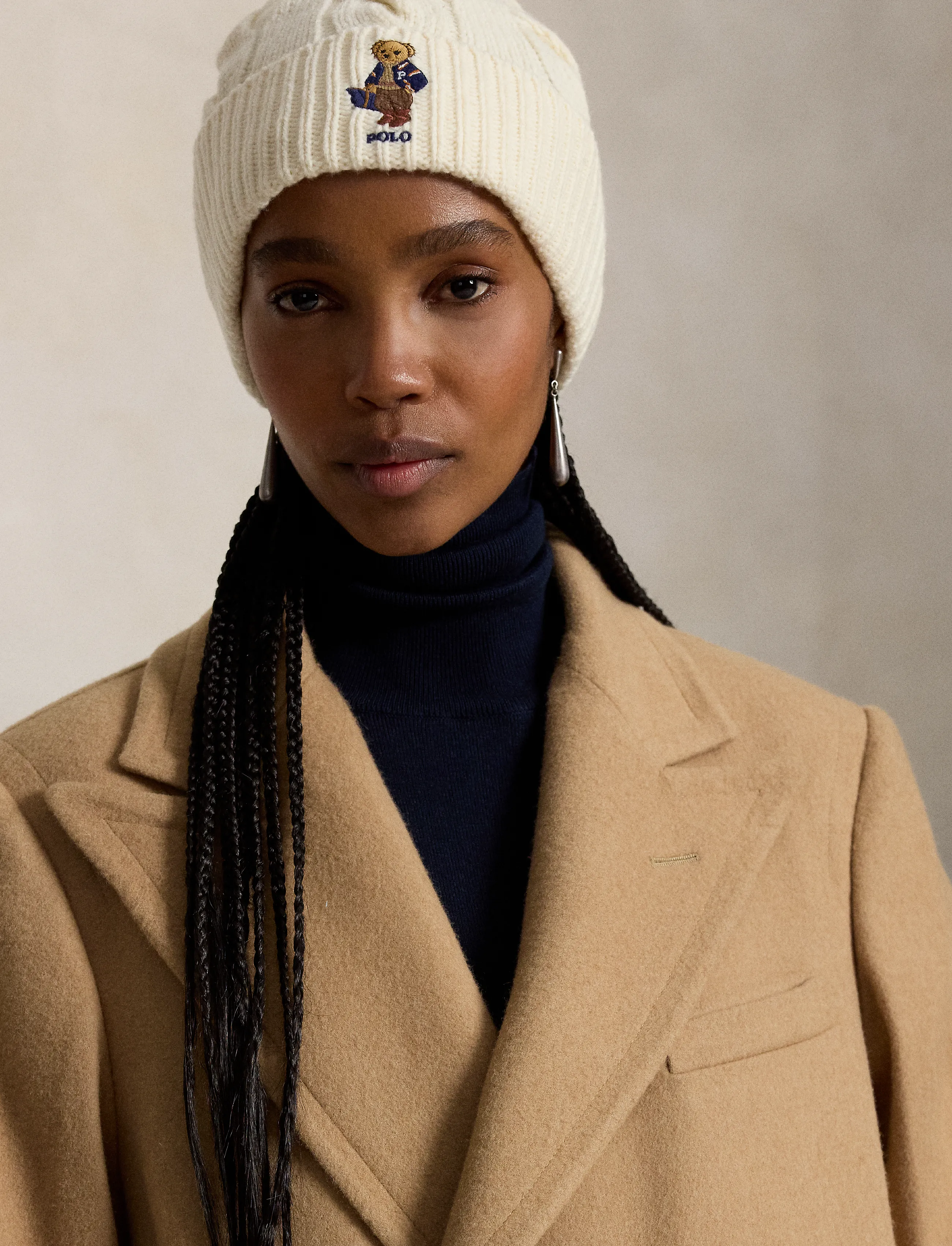 Polo Ralph Lauren - WOOL BLEND-FA26 BEAR BEANIE - beanies - cream - 2