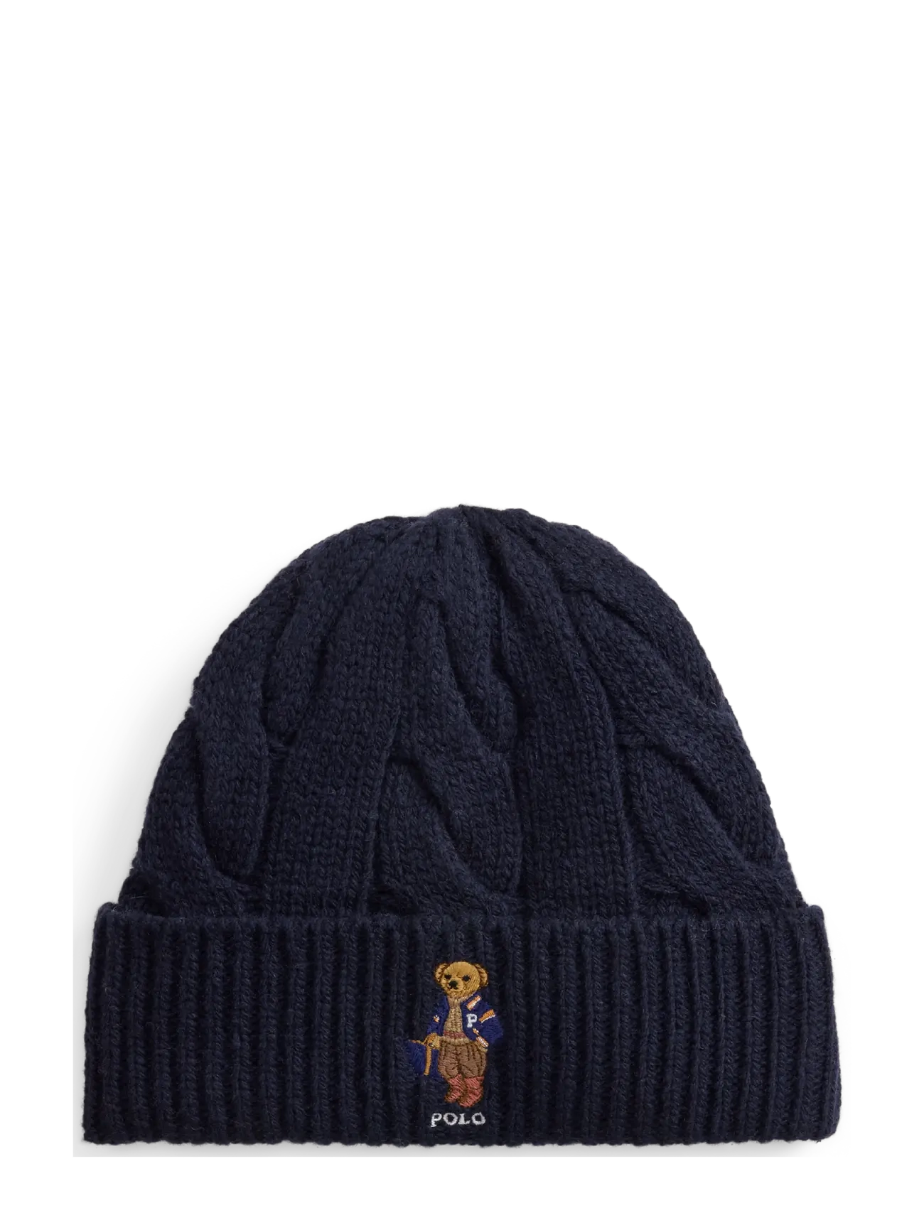 Polo Ralph Lauren WOOL BLEND-FA26 BEAR BEANIE - Transitional Layering - NAVY / navy