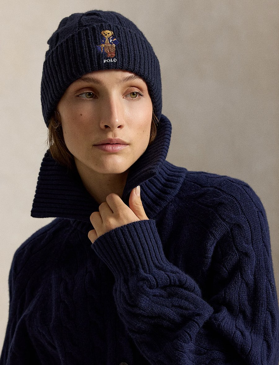 Polo Ralph Lauren - Polo Bear Cable Wool-Blend Beanie - mutsen - navy - 2