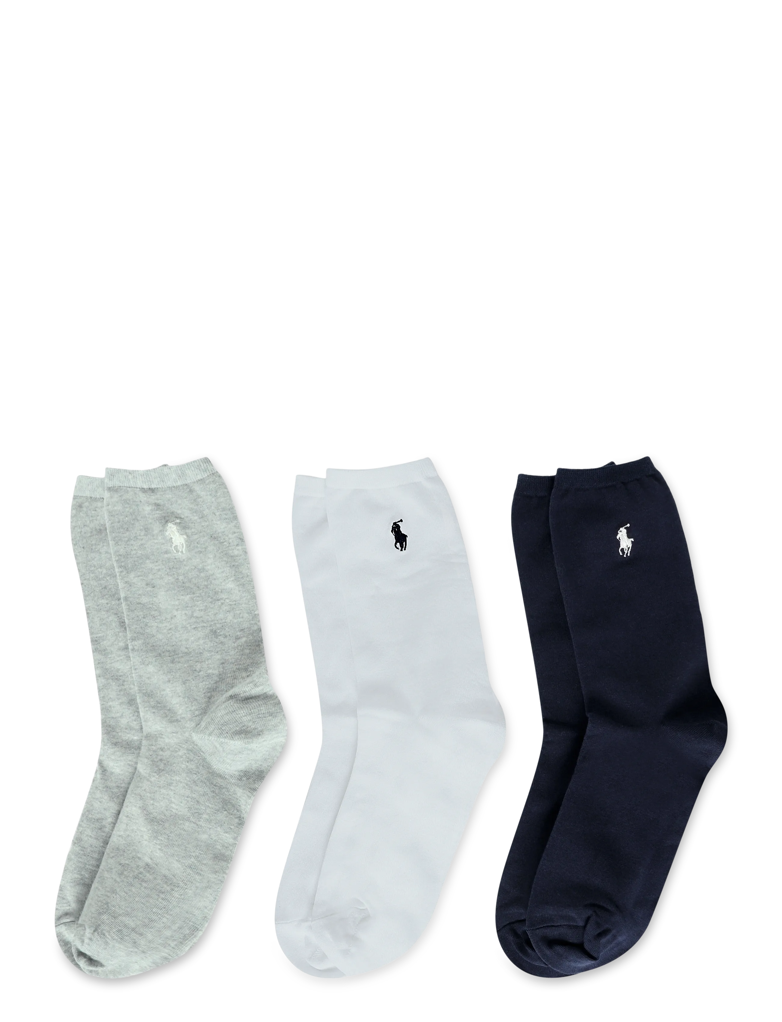 Polo Ralph Lauren - Embroidered Pony Crew Sock 3-Pack - vanliga strumpor - white - 1