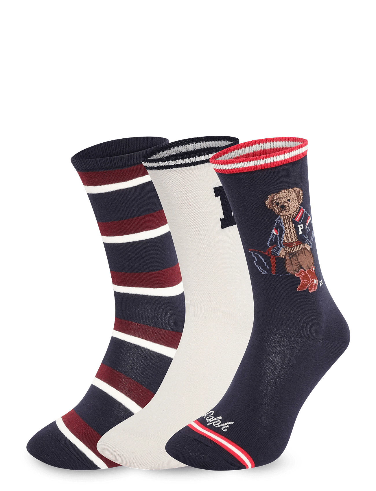 Polo Bear Striped Sock 3-Pack