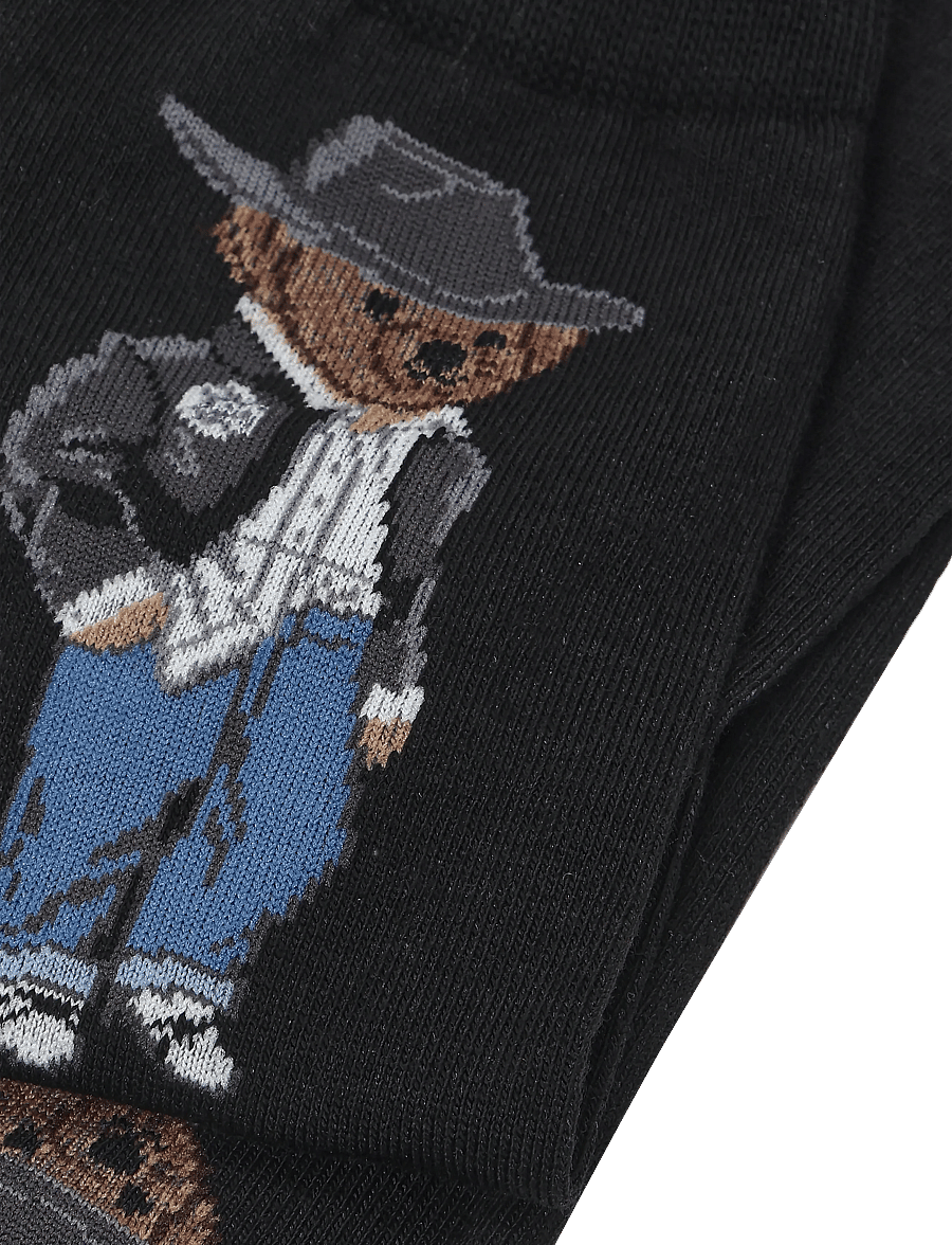 Polo Ralph Lauren - Polo Bear Crew Socks - klassikalised sokid - black - 2