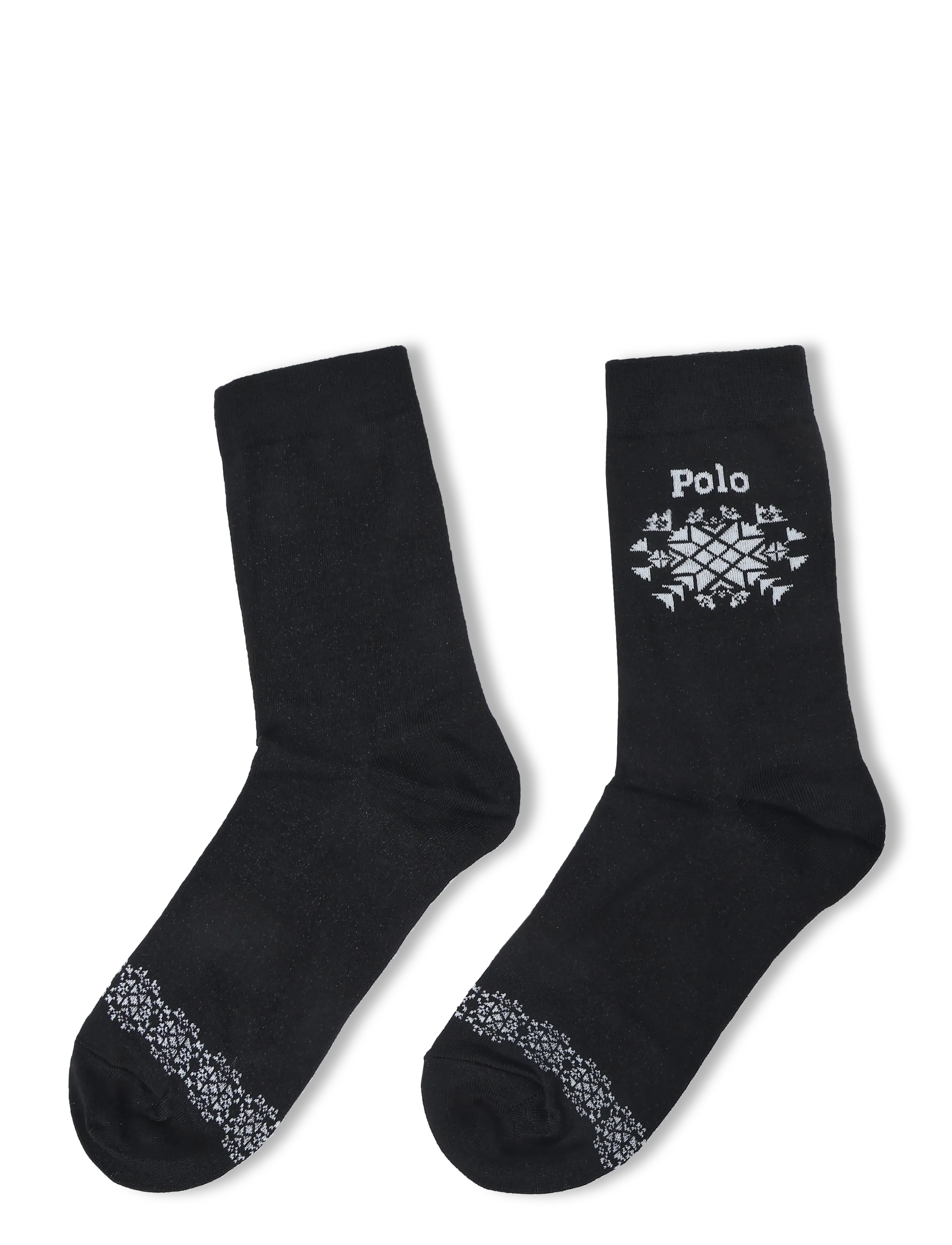 Polo Ralph Lauren - Logo Snowflake Crew Socks - klassikalised sokid - black - 1