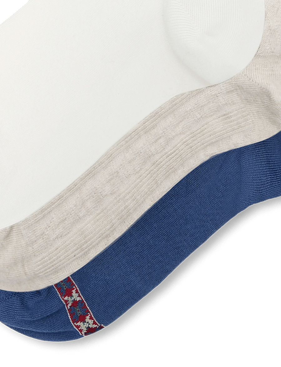Polo Ralph Lauren - Polo Bear Floral Crew Sock 3-Pack - klassikalised sokid - ivory - 2