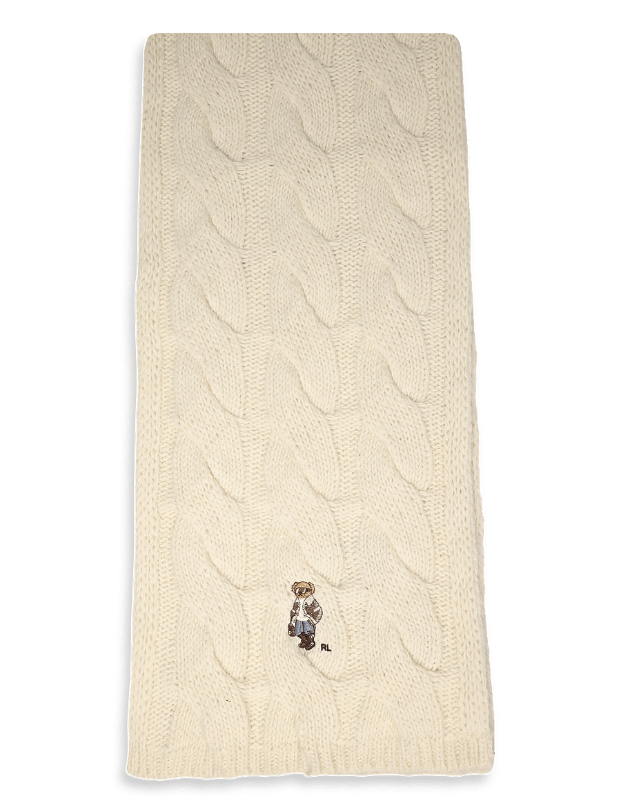 Polo Ralph Lauren - WOOL-WINTER BEAR-SCF-WRA - halstørklæder - cream - 0