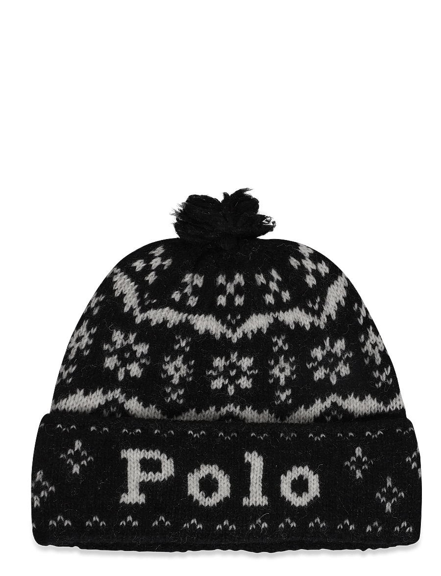 Polo Ralph Lauren - WOOL-LOGO HOLIDAY-HAT - huer - black - 0