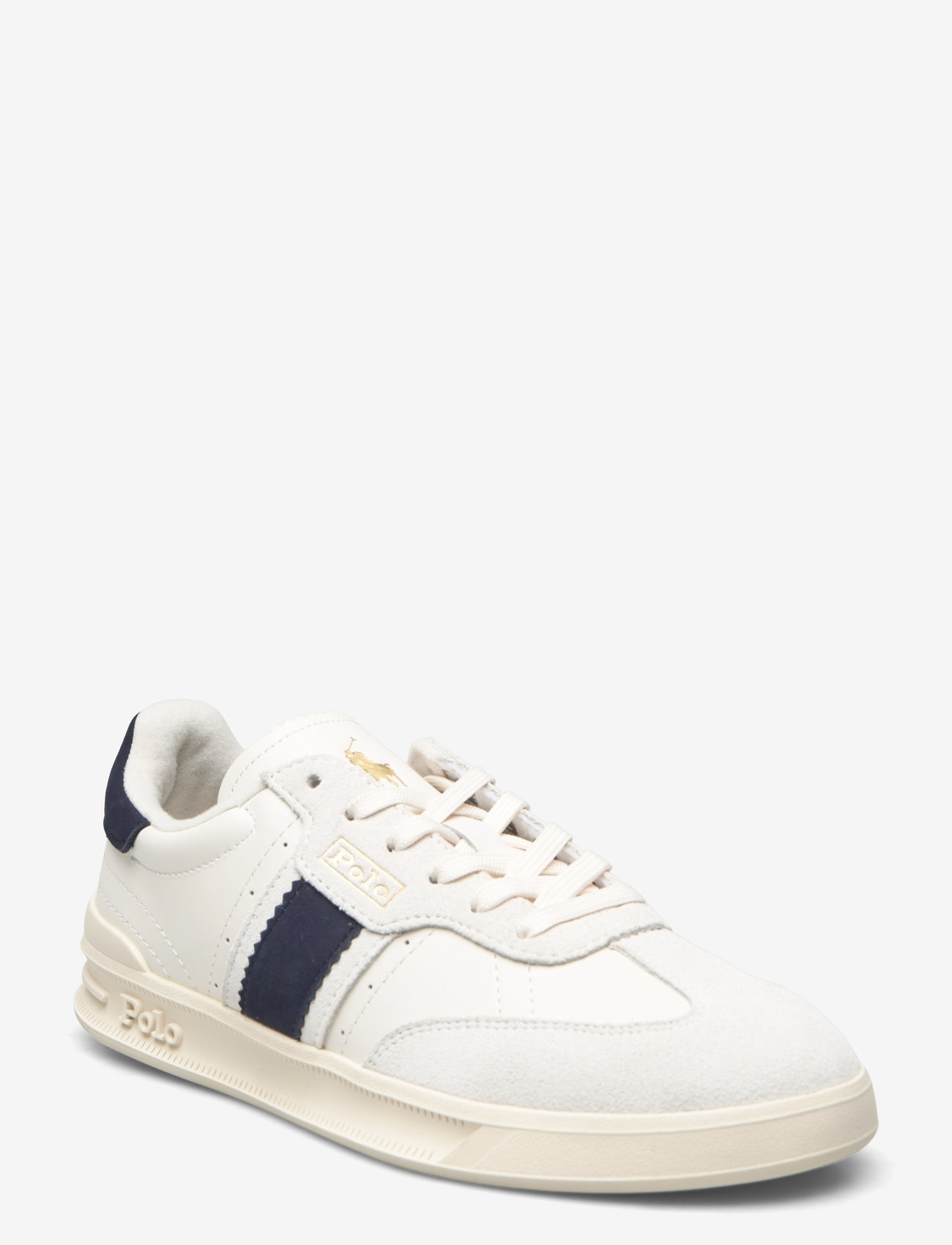 Polo Ralph Lauren - Heritage Aera Leather-Suede Sneaker - confirmation - bianco/navy - 0