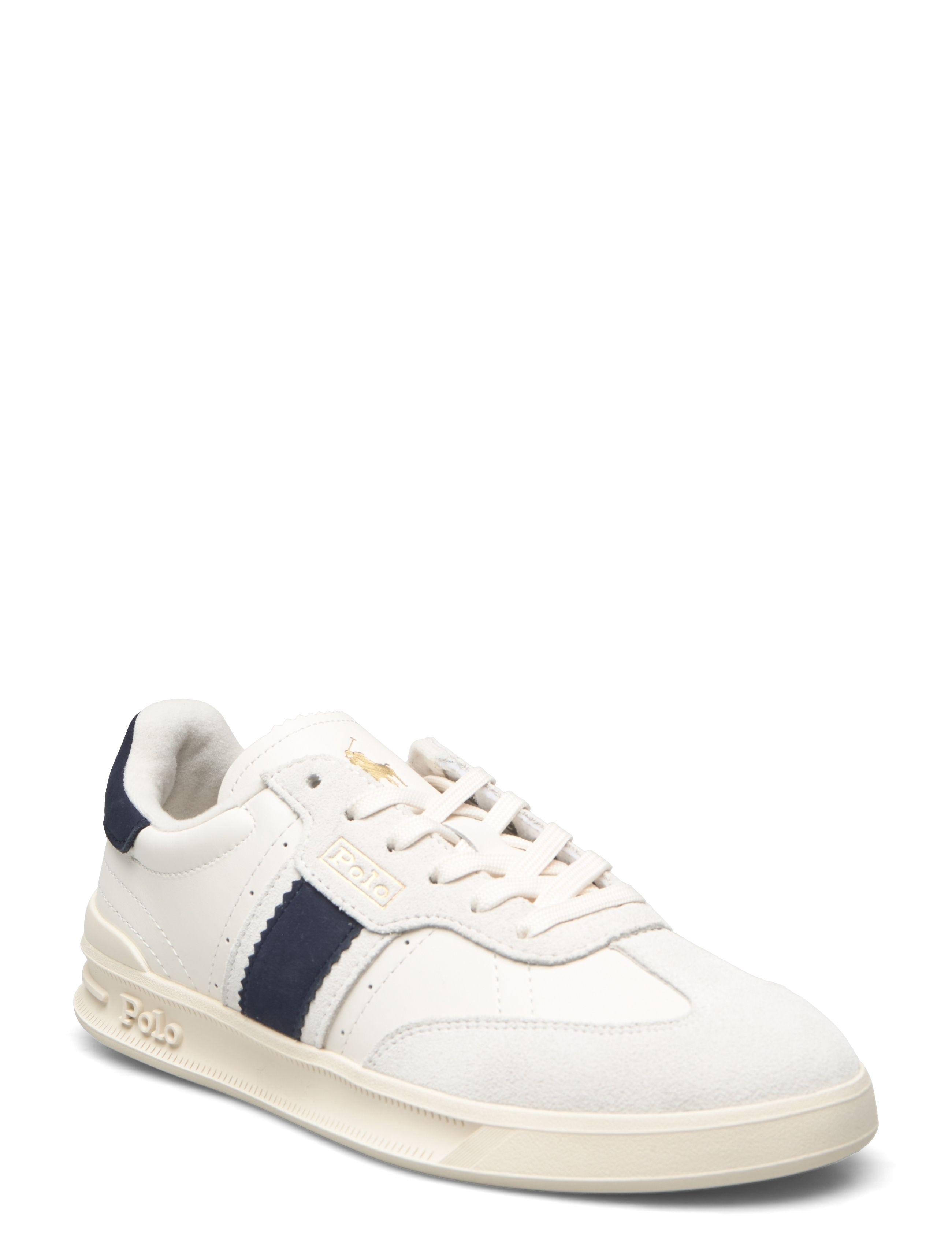 Polo Ralph Lauren Heritage Aera Leather-Suede Sneaker - Konfirmation - BIANCO/NAVY / white