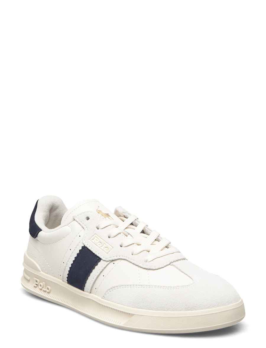 Polo Ralph Lauren - Heritage Aera Leather-Suede Sneaker - confirmation - bianco/navy - 0