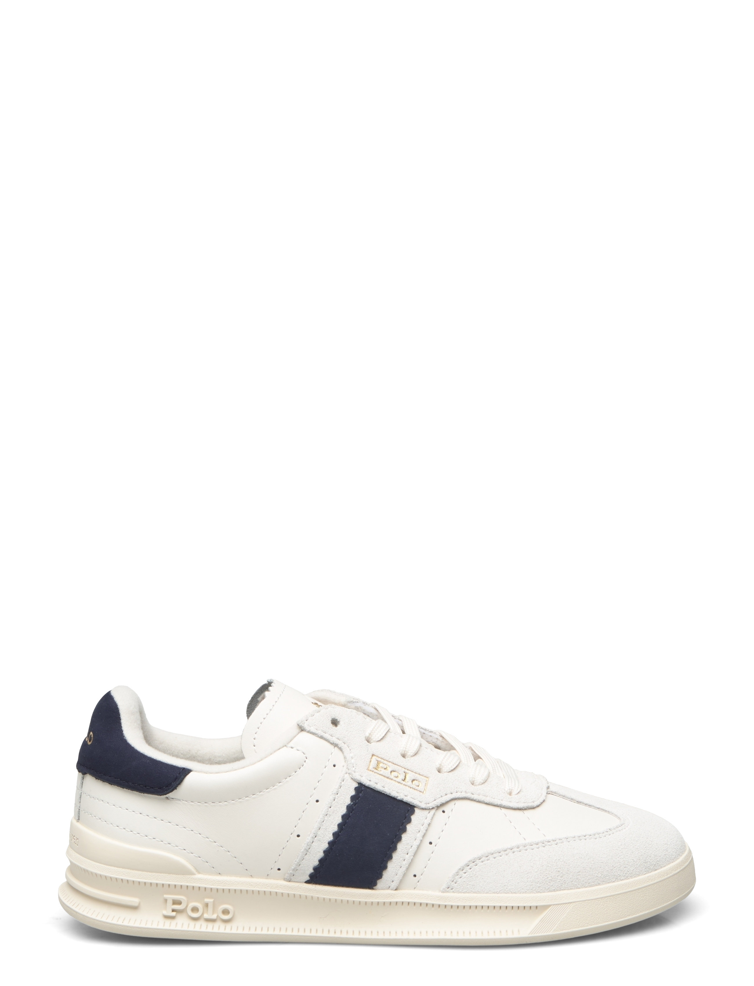 Polo Ralph Lauren - Heritage Aera Leather-Suede Sneaker - confirmation - bianco/navy - 1