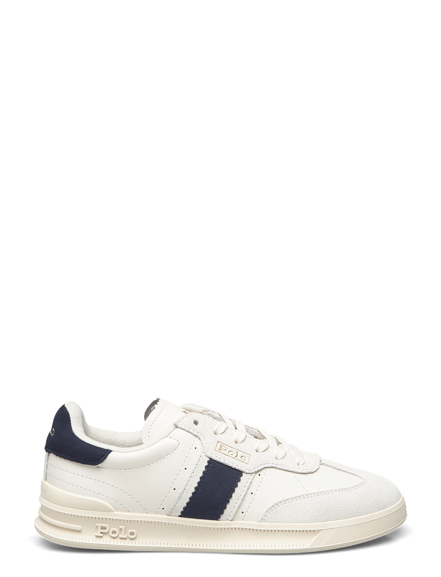 Polo Ralph Lauren - Heritage Aera Leather-Suede Sneaker - confirmation - bianco/navy - 1