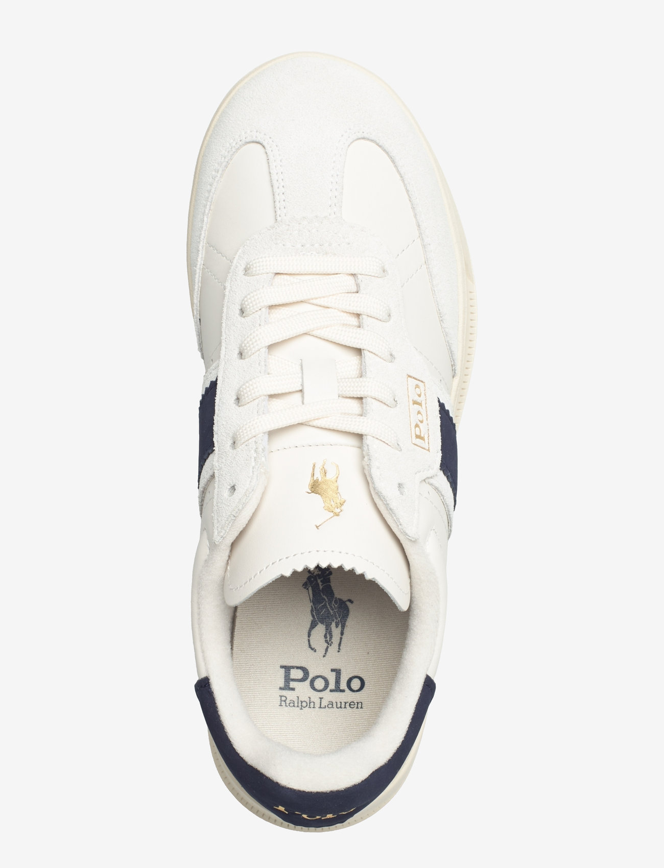 Polo Ralph Lauren - Heritage Aera Leather-Suede Sneaker - confirmation - bianco/navy - 3