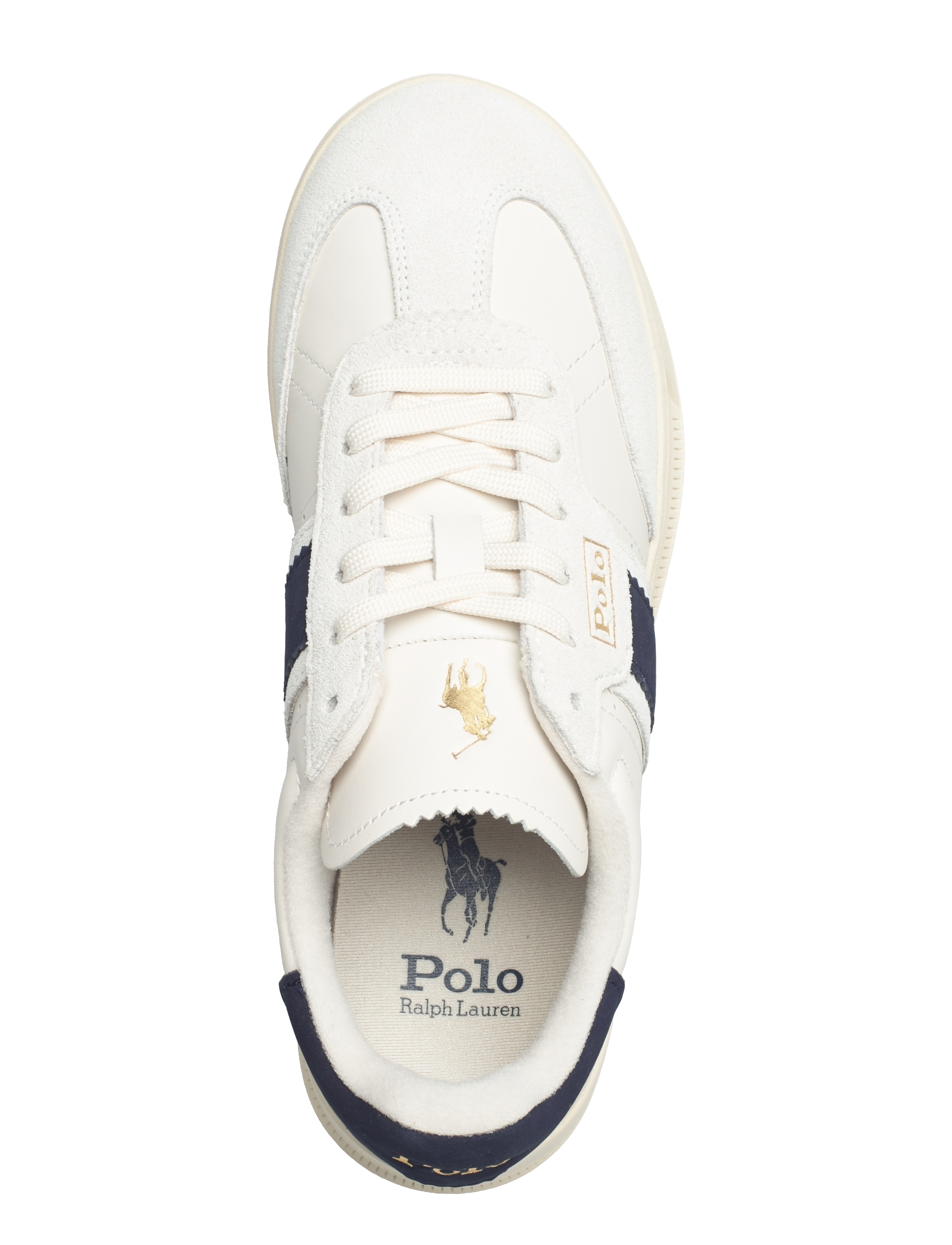 Polo Ralph Lauren - Heritage Aera Leather-Suede Sneaker - confirmation - bianco/navy - 3
