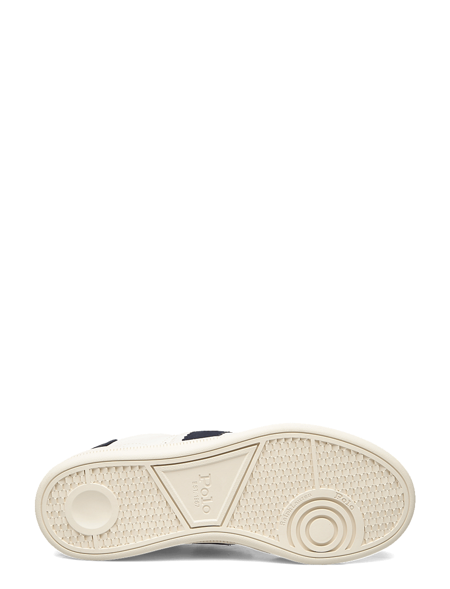Polo Ralph Lauren - Heritage Aera Leather-Suede Sneaker - confirmation - bianco/navy - 4