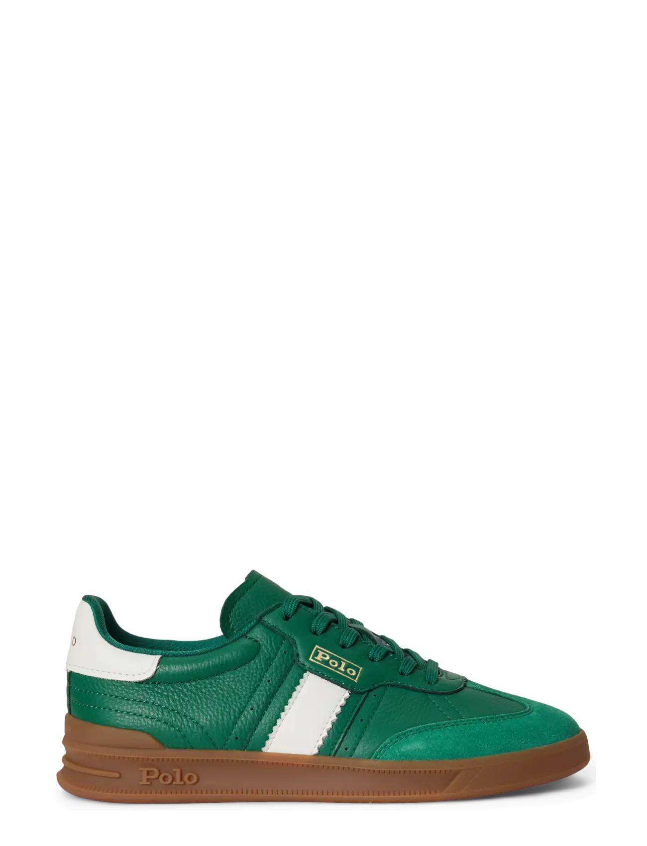 Polo Ralph Lauren Heritage Aera Leather-Suede Sneaker, 39, Sneakers, Grün - Low-top Frauen