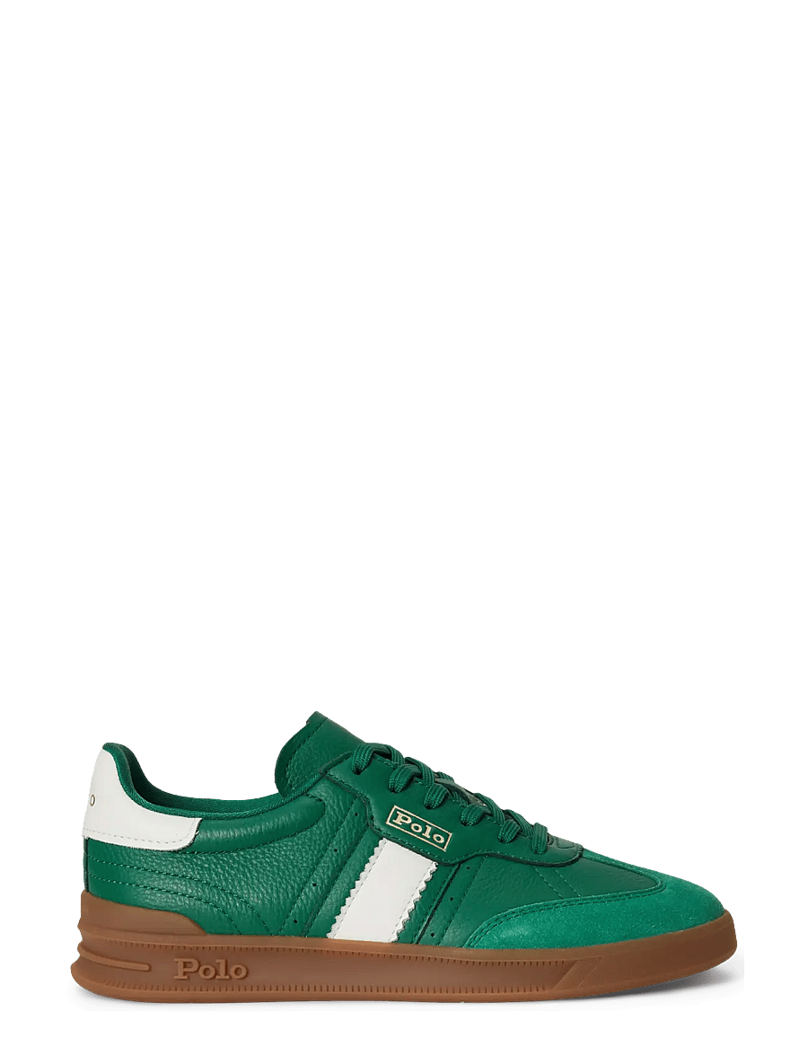 Polo Ralph Lauren - Heritage Aera Leather-Suede Sneaker - konfirmation - bush green - 0