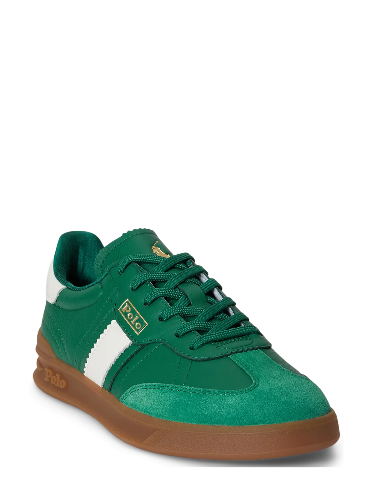Polo Ralph Lauren - Heritage Aera Leather-Suede Sneaker - konfirmation - bush green - 3