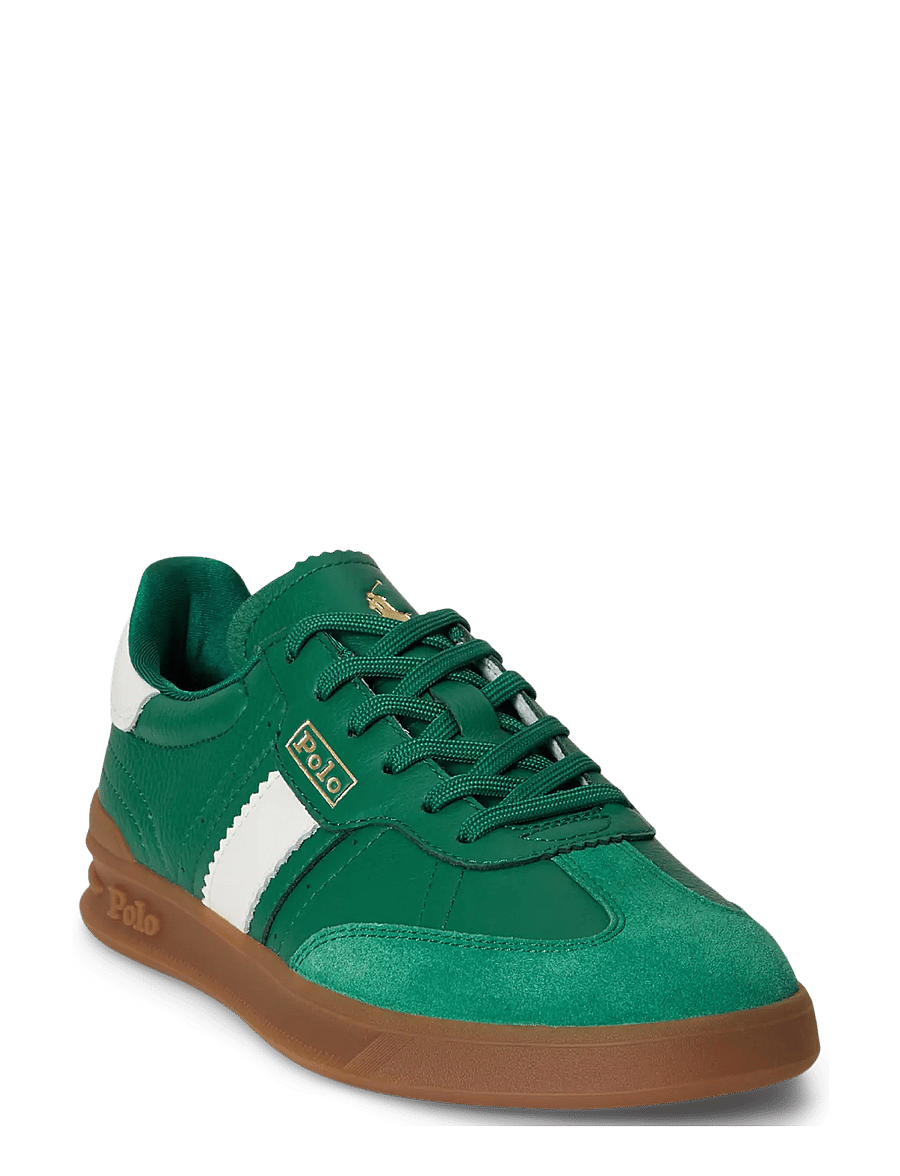 Polo Ralph Lauren - Heritage Aera Leather-Suede Sneaker - konfirmation - bush green - 3