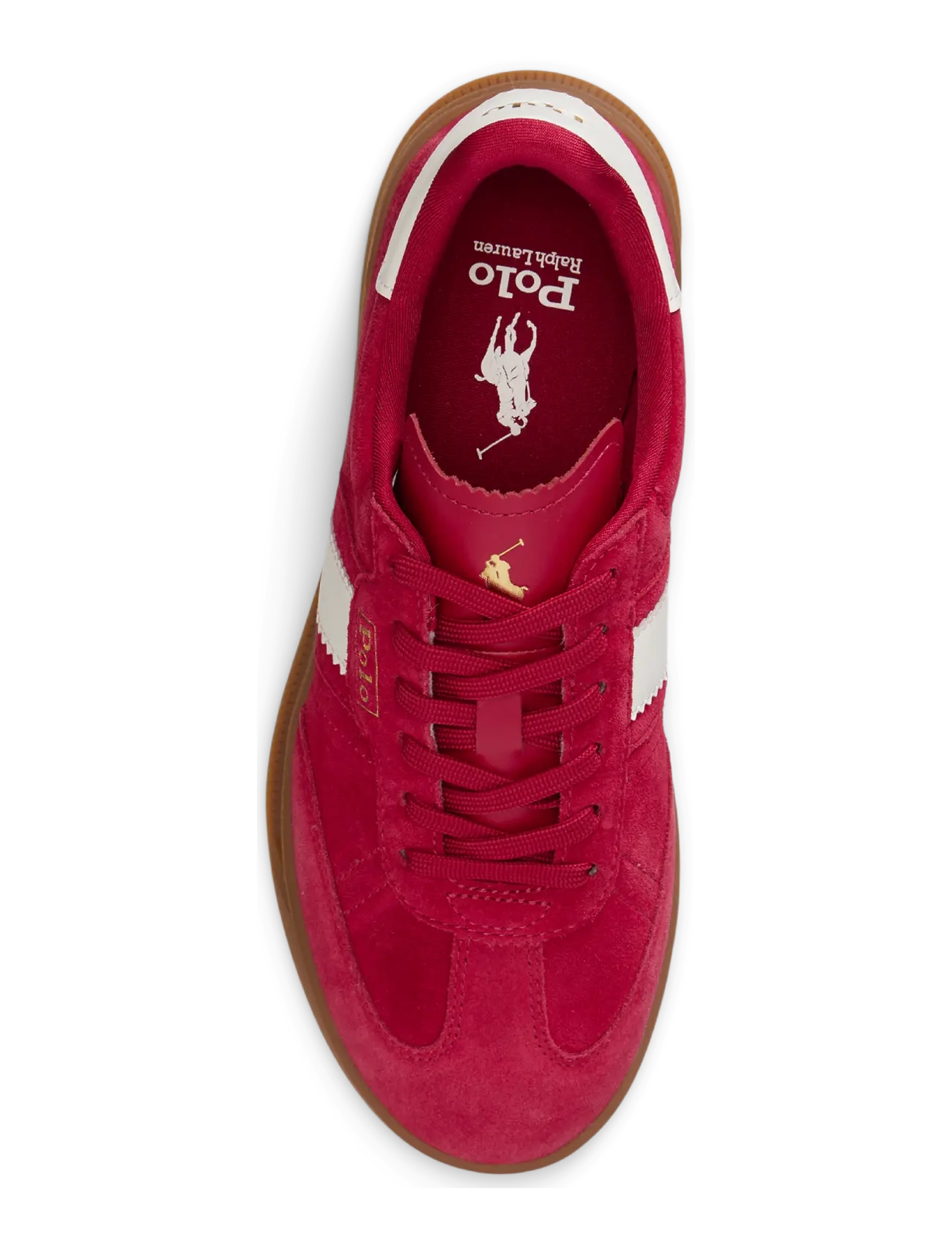 Polo Ralph Lauren - Heritage Aera Suede Sneaker - lágir strigaskór - classic red - 3