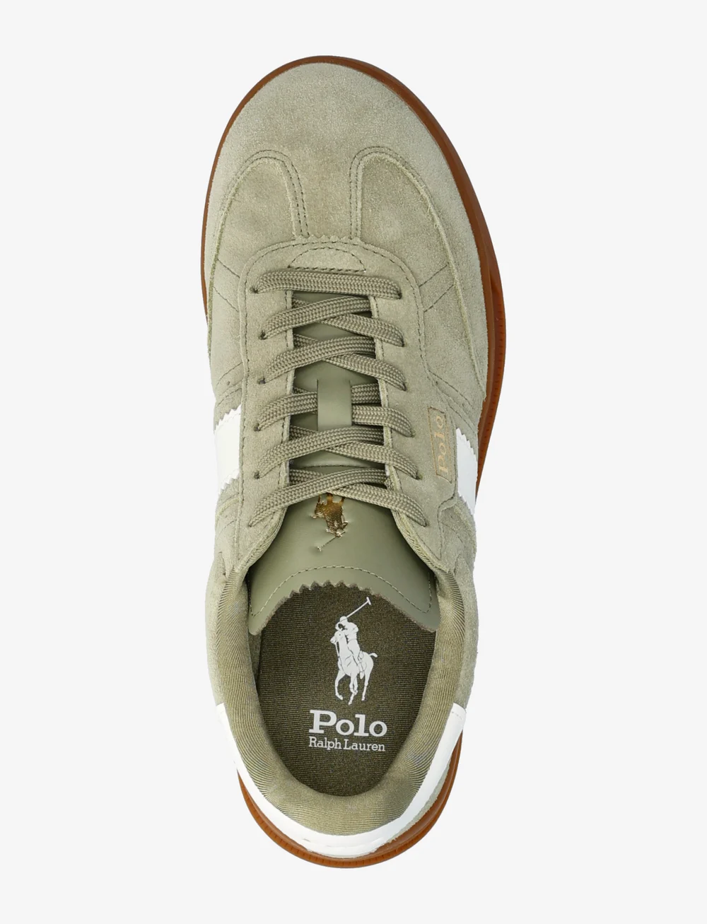 Polo Ralph Lauren - Heritage Aera Suede Sneaker - lage sneakers - sage green/deckwa - 3