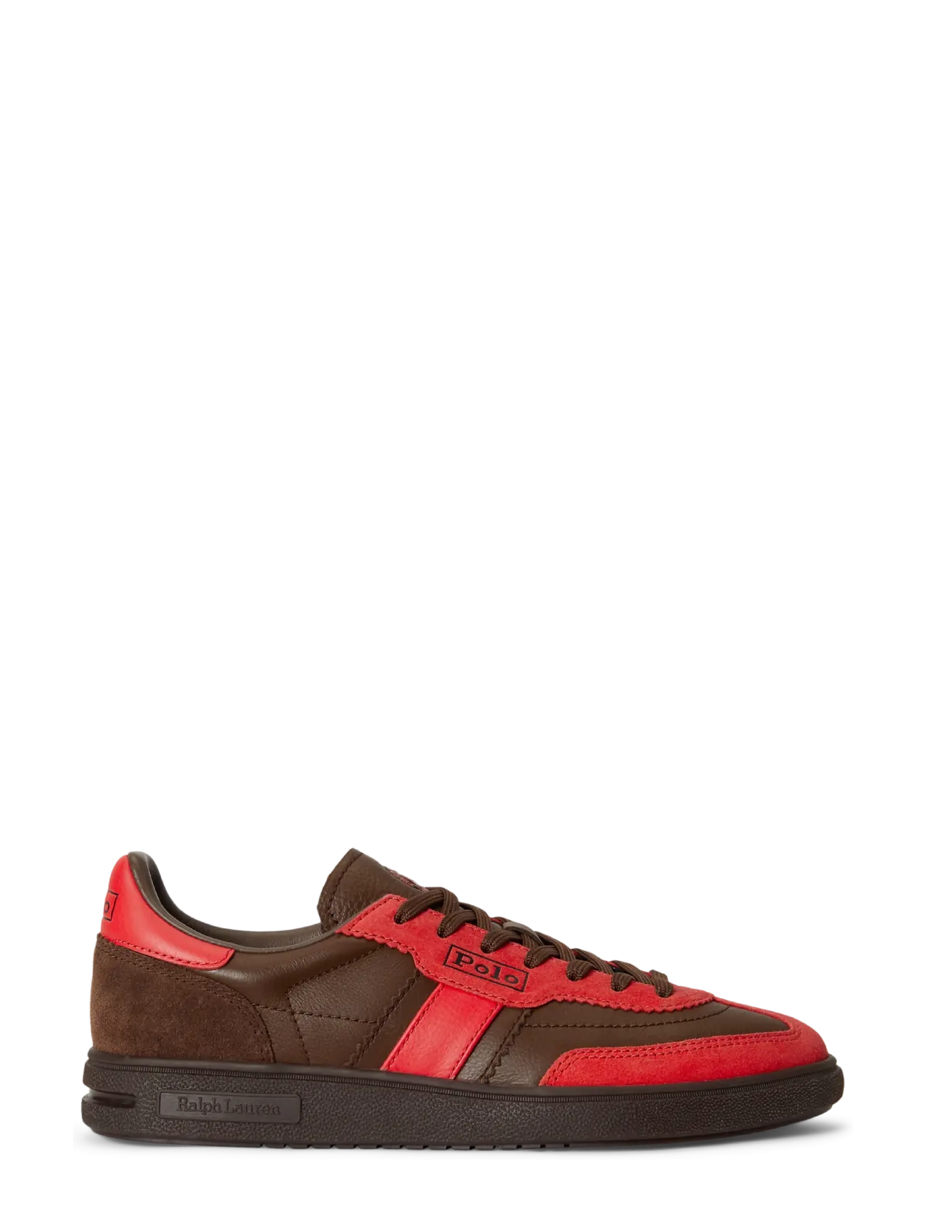 Polo Ralph Lauren Bedford Suede Sneaker, 38.5, Red, Sneakers > Sneakers Med Lav Top, Dame