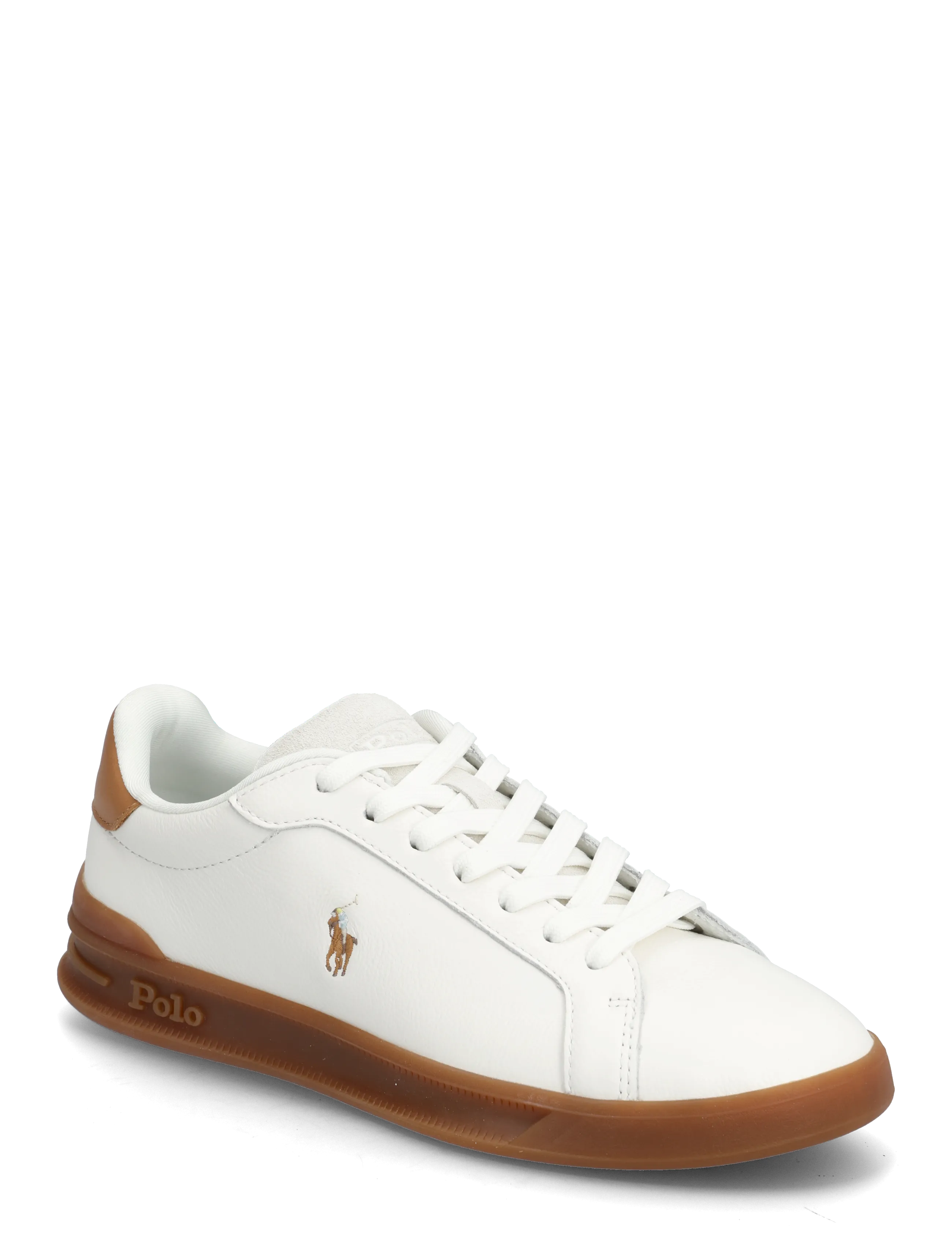 Polo Ralph Lauren Heritage Court II Leather Sneaker - Sko - WHITE/TAN / white