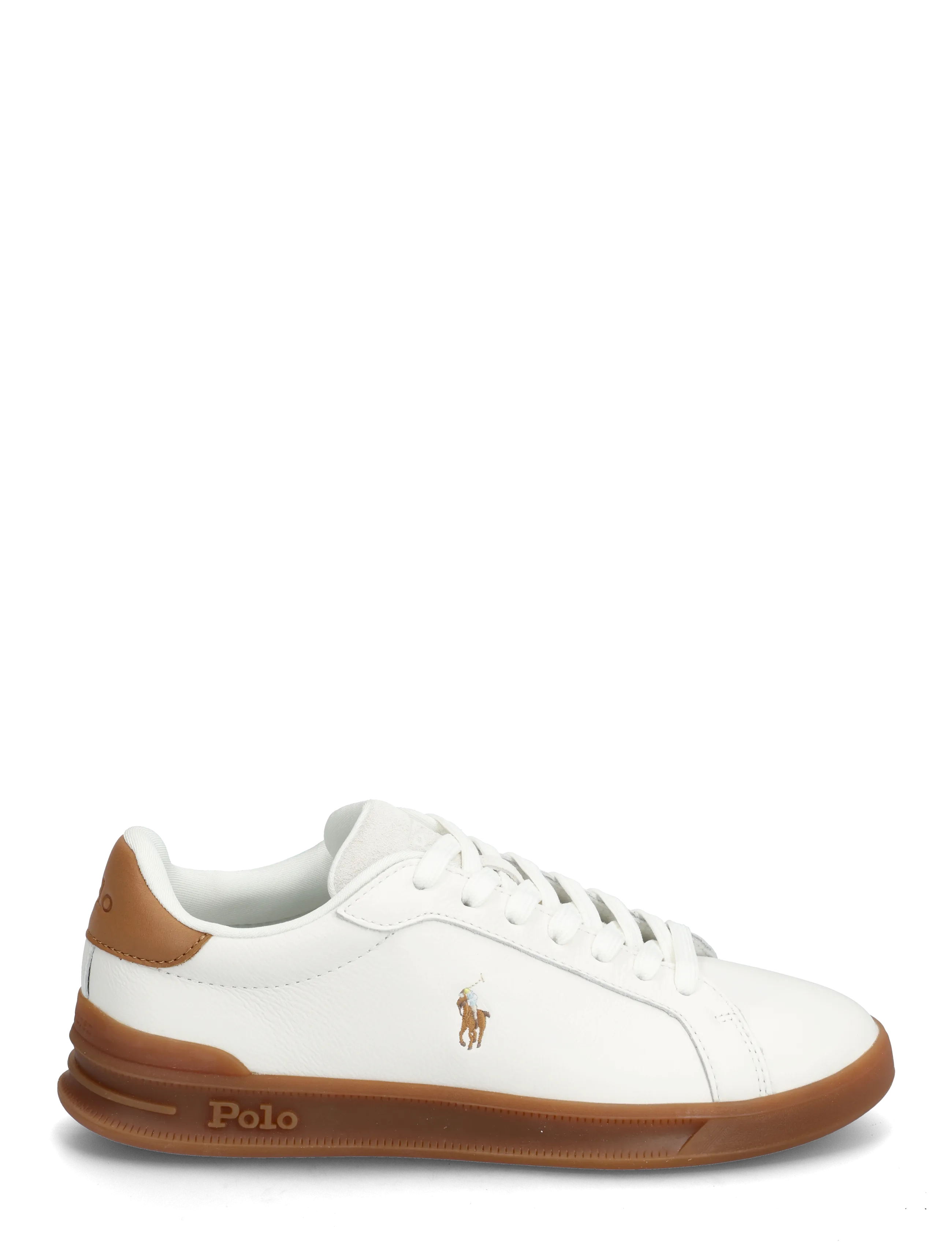 Polo Ralph Lauren - Heritage Court II Leather Sneaker - confirmation - white/tan - 1