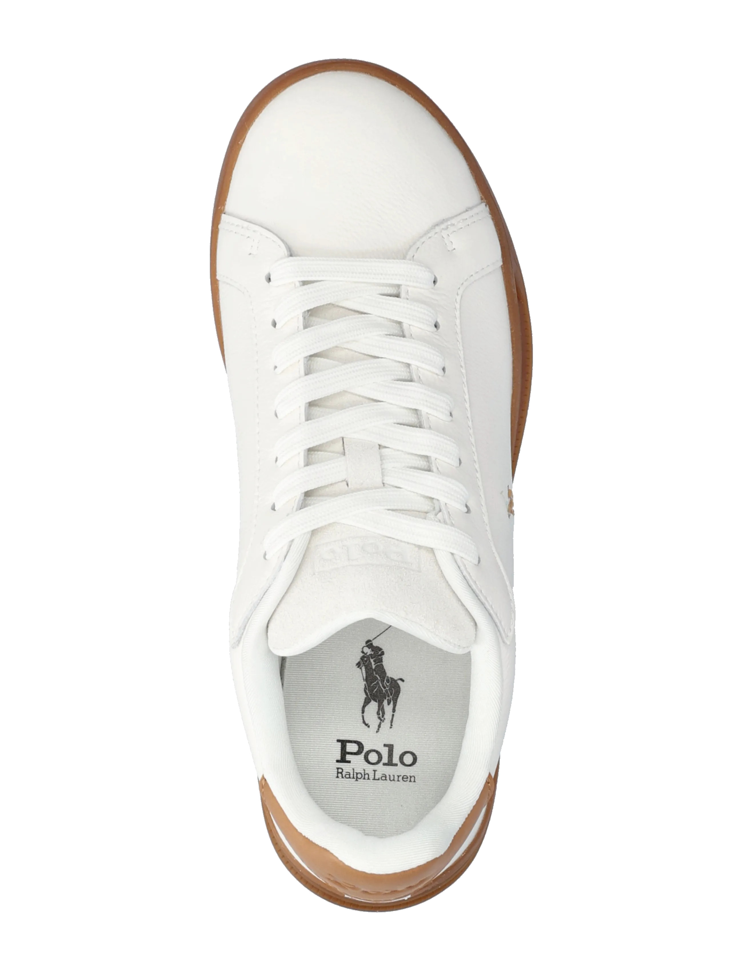 Polo Ralph Lauren - Heritage Court II Leather Sneaker - confirmation - white/tan - 3