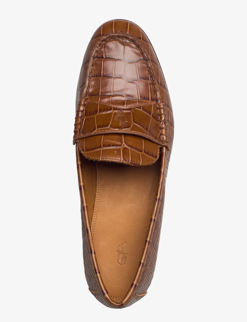 Polo Ralph Lauren Croc embossed Leather Penny Loafer Loafers