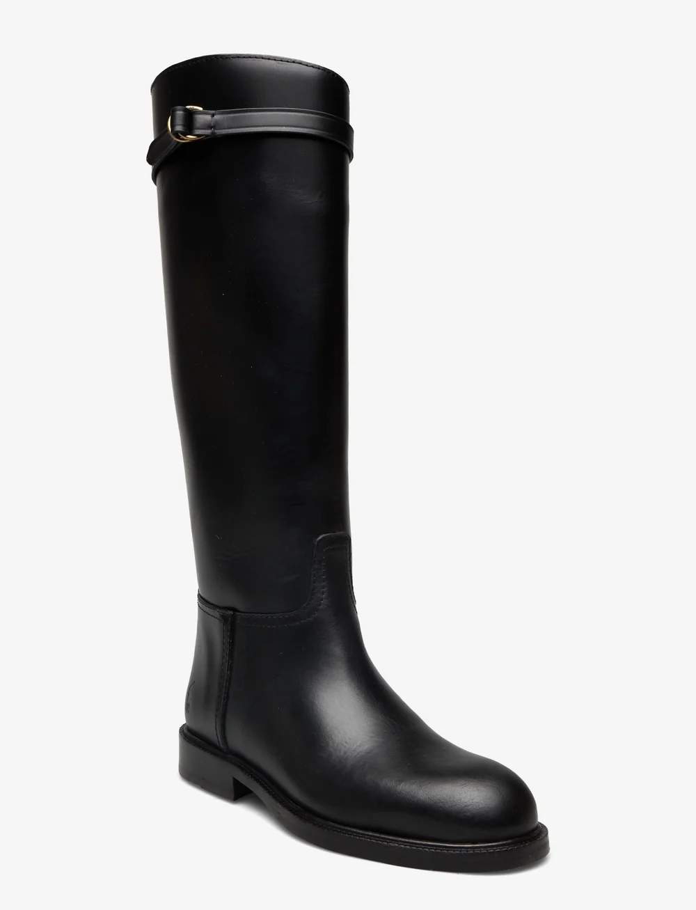 Polo Ralph Lauren Leather Riding Boot Lange Stiefel Boozt