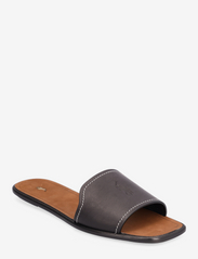 Vachetta Leather Slide Sandal - BLACK
