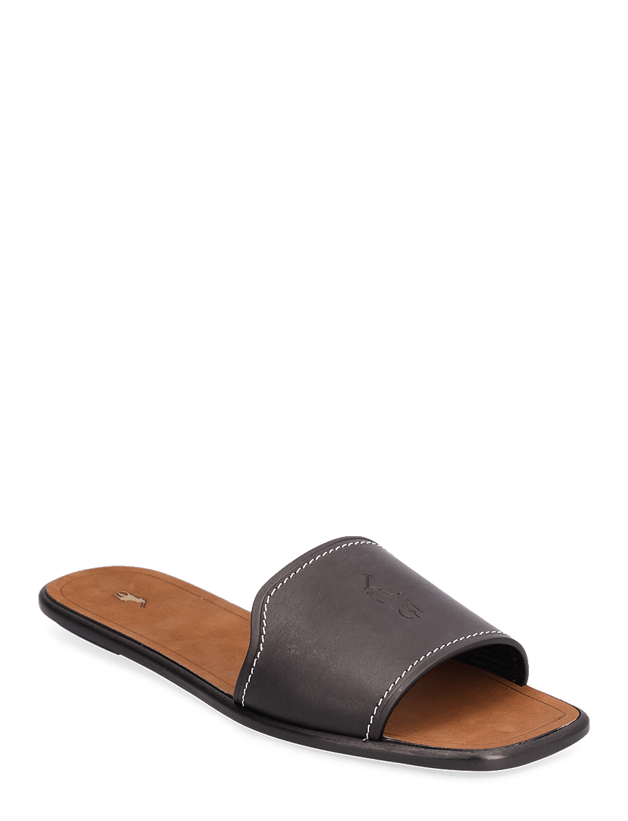 Polo Ralph Lauren - Vachetta Leather Slide Sandal - black - 0