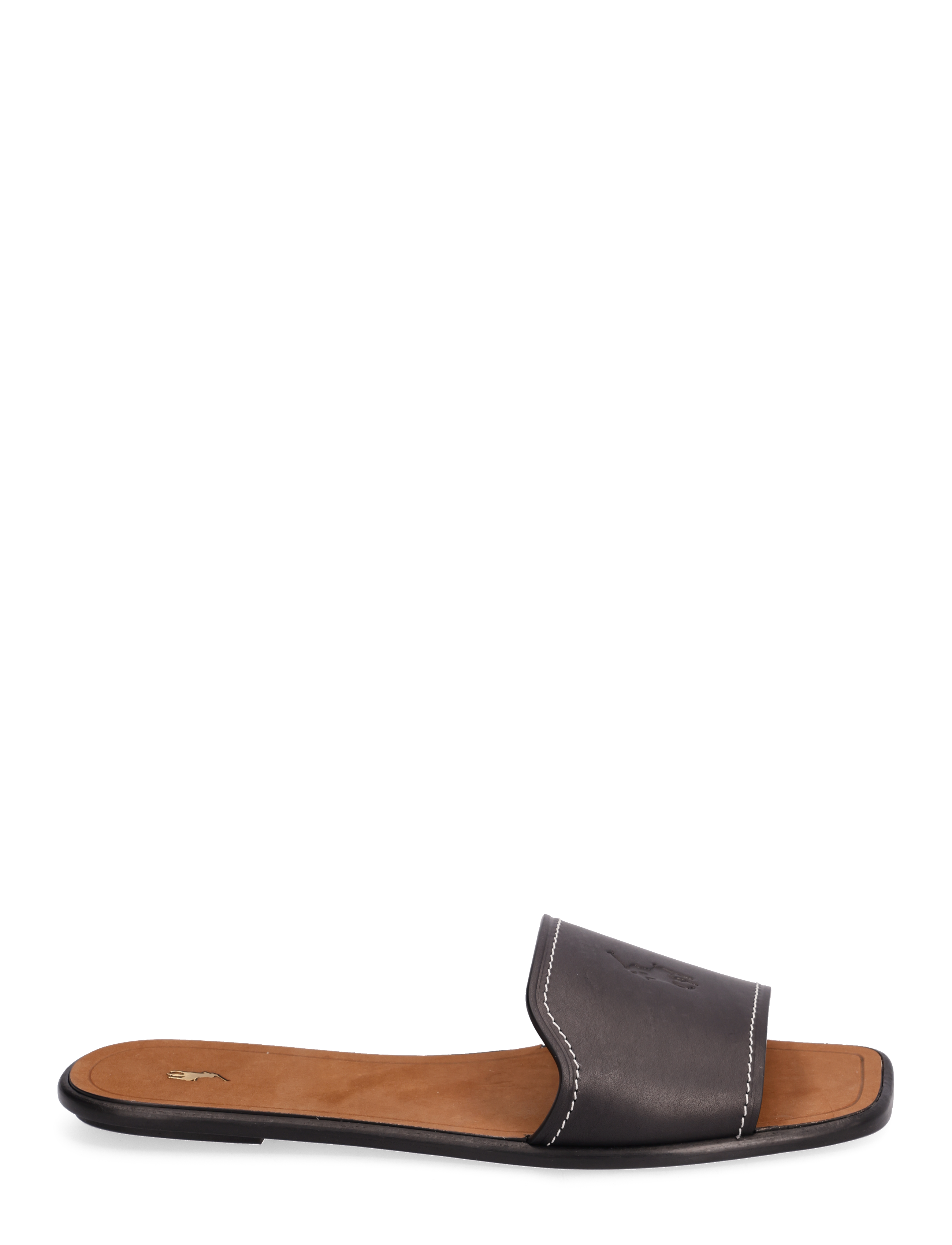 Polo Ralph Lauren - Vachetta Leather Slide Sandal - black - 1