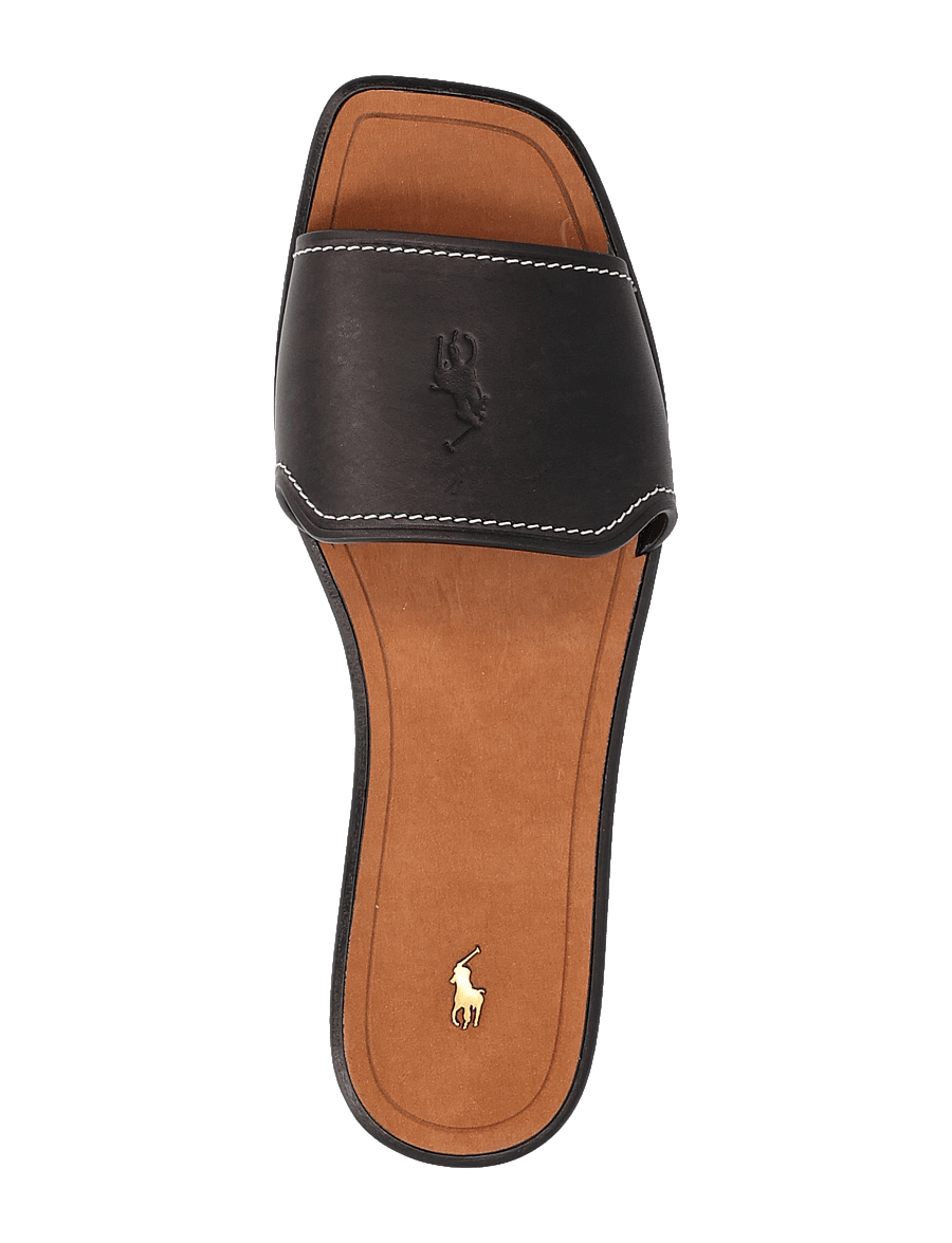 Polo Ralph Lauren - Vachetta Leather Slide Sandal - black - 3
