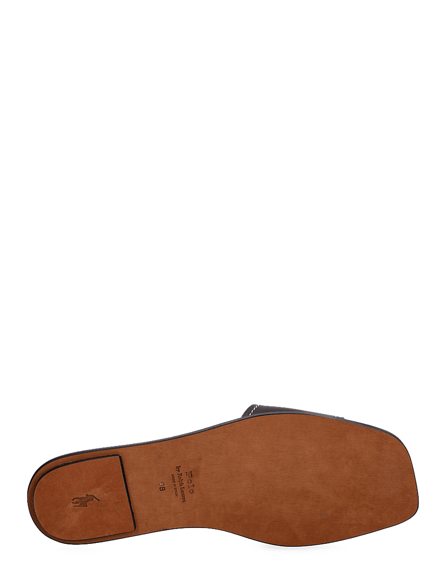 Polo Ralph Lauren - Vachetta Leather Slide Sandal - black - 4