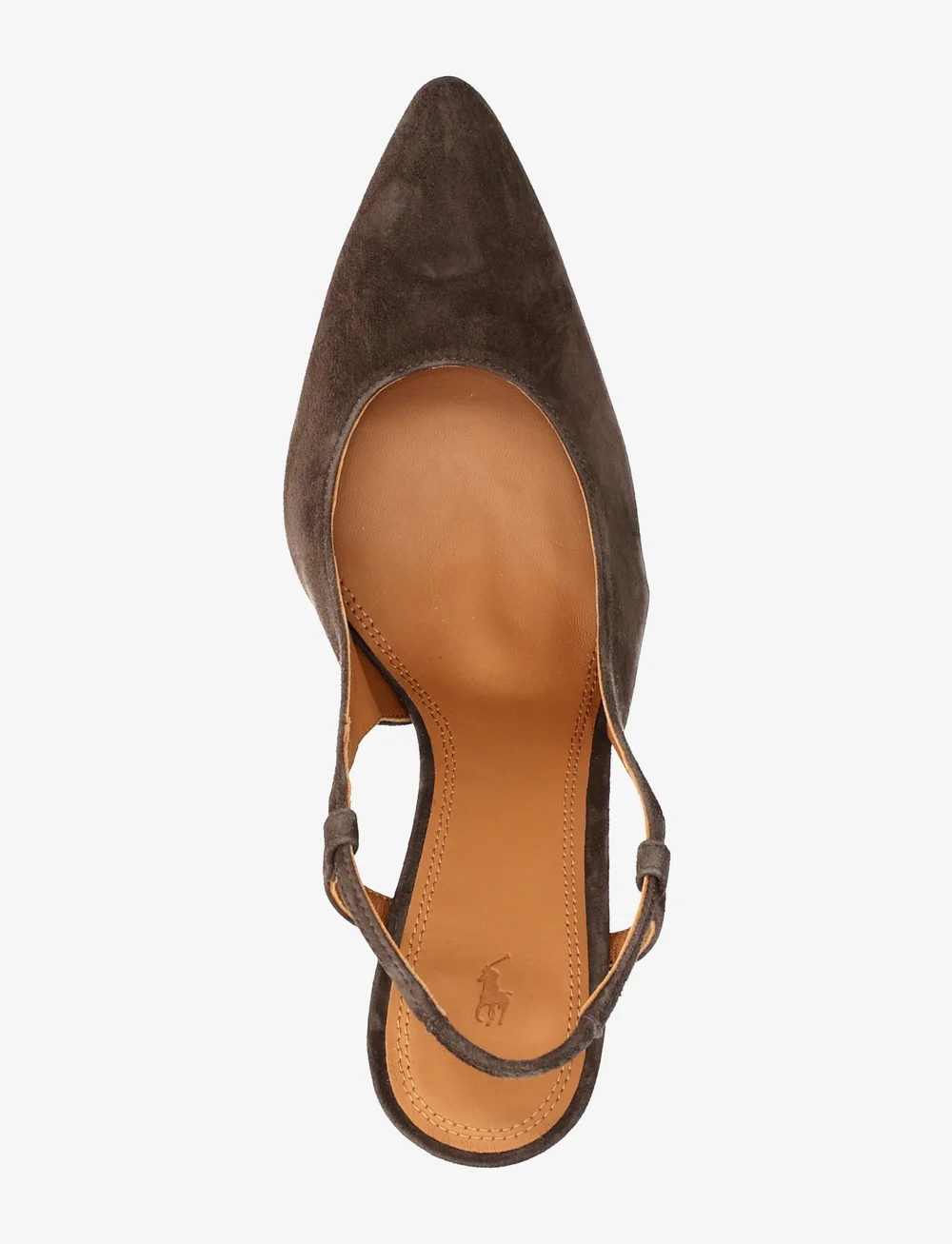 Polo Ralph Lauren - SUEDE-85MM PRC SL-PM-SLG - slingbacks mit absatz - tobacco - 3