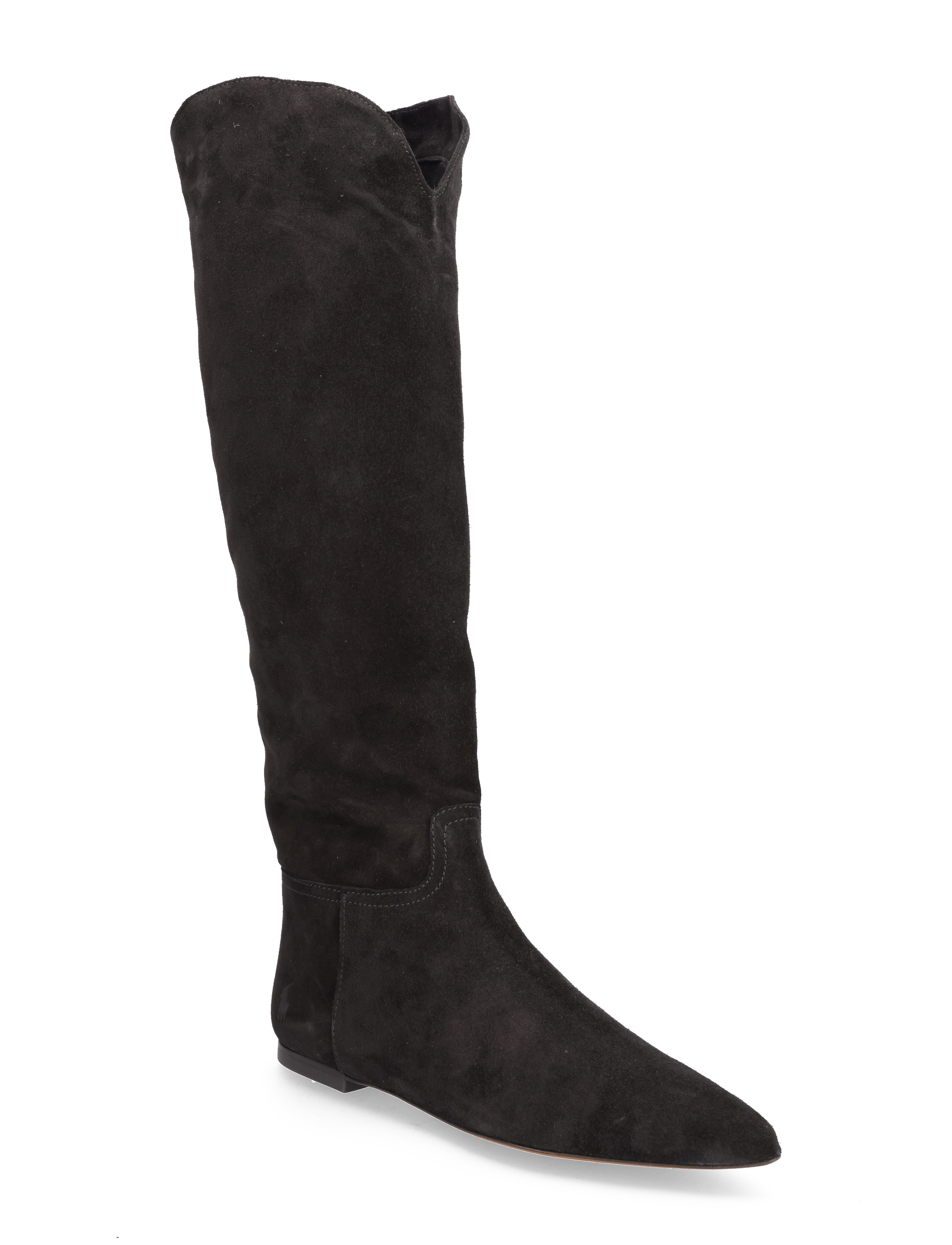 Polo Ralph Lauren Suede Knee-High Flat Boot - Jalanõud - BLACK / black