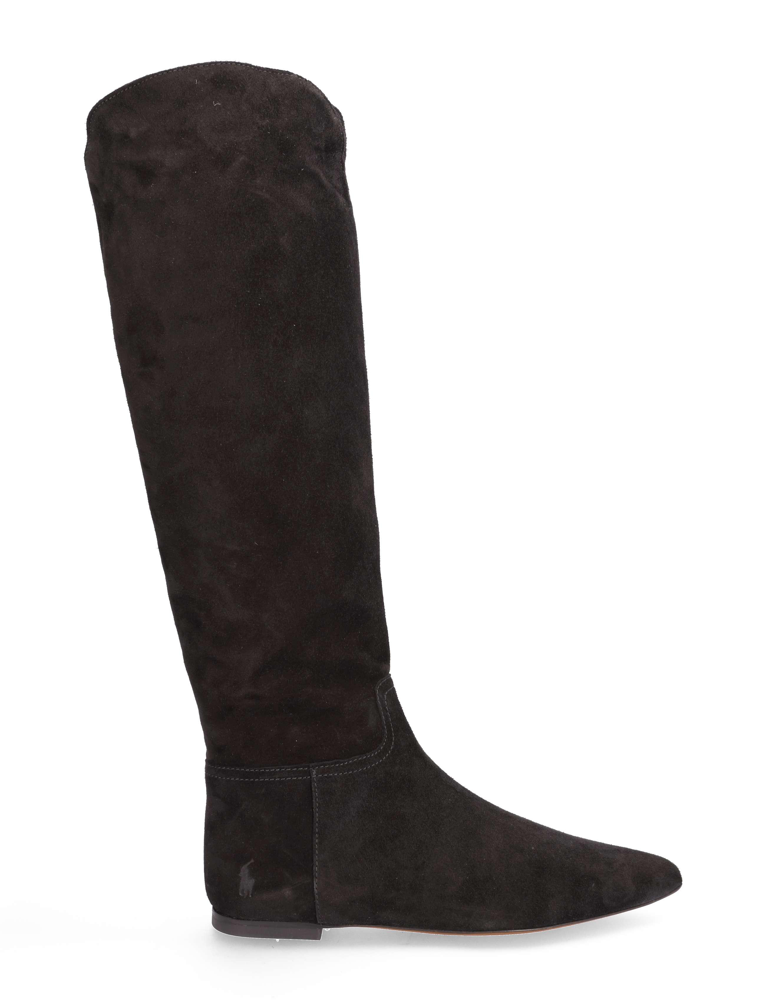 Polo Ralph Lauren - Suede Knee-High Flat Boot - festmode zu outlet-preisen - black - 1