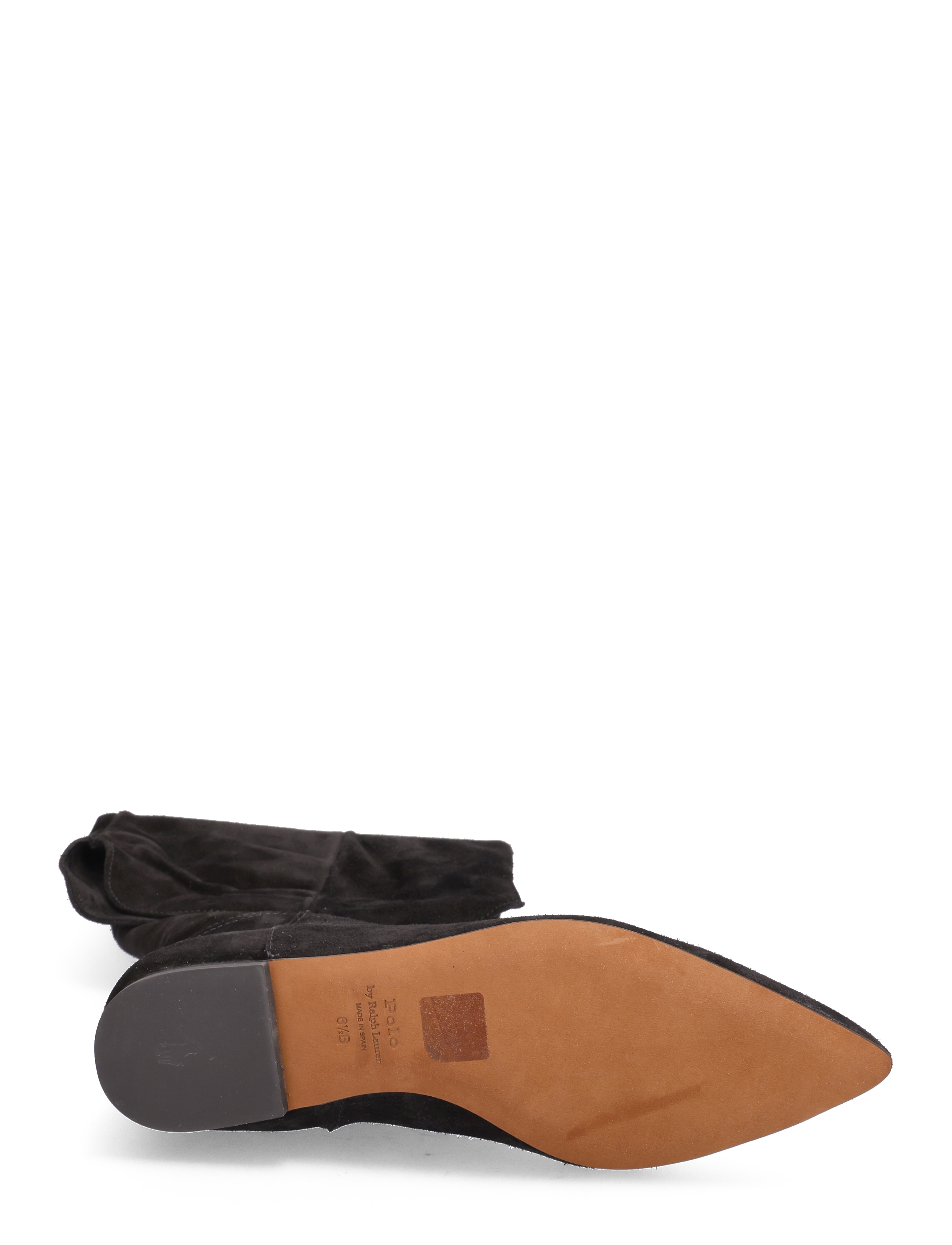 Polo Ralph Lauren - Suede Knee-High Flat Boot - festmode zu outlet-preisen - black - 4