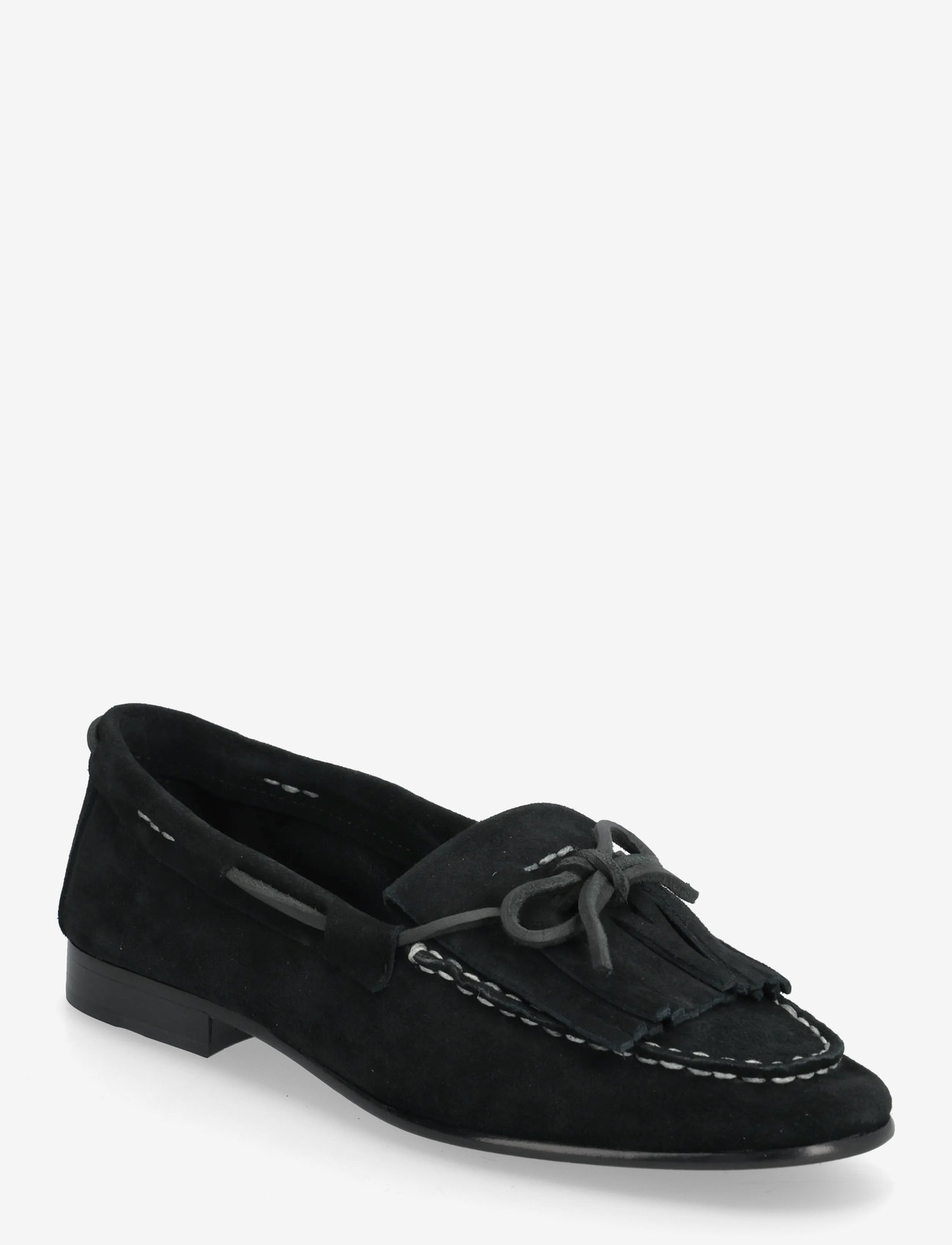 Polo Ralph Lauren - Fringe-Trim Suede Loafer - speciella tillfällen - black - 0